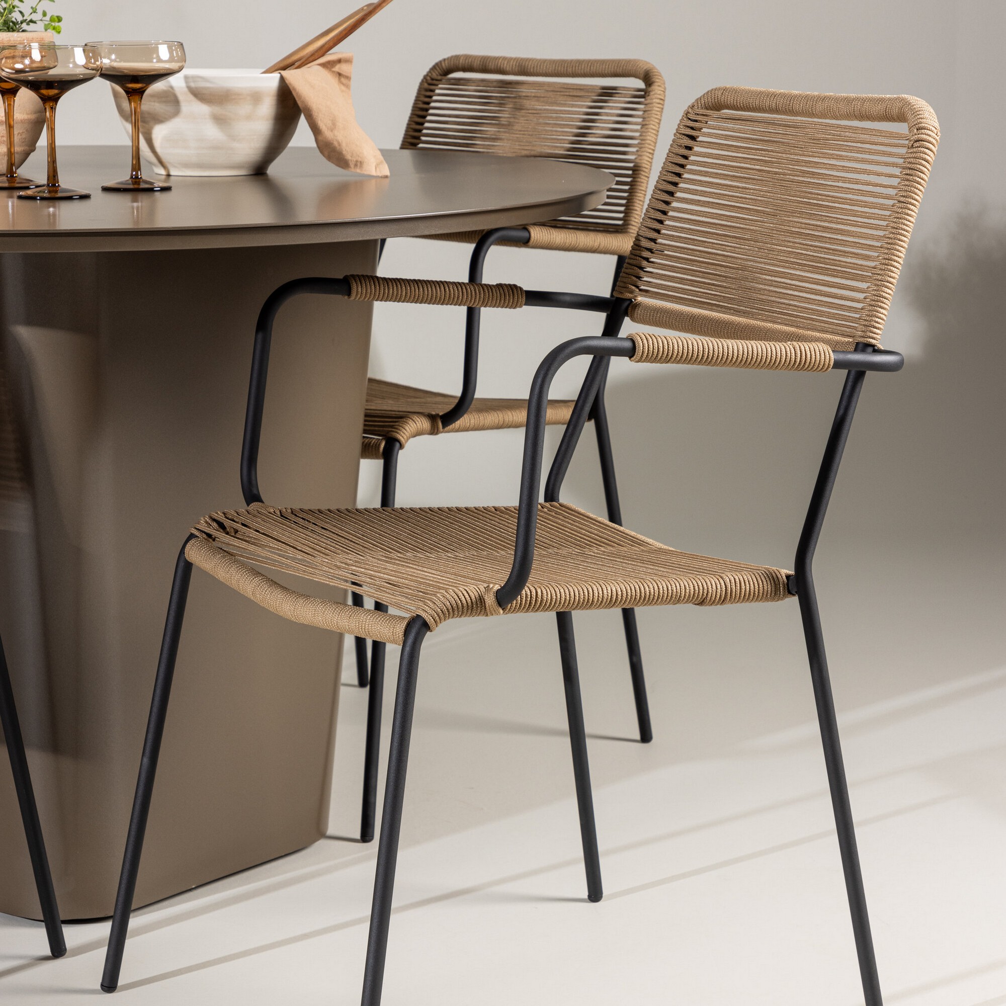 Hagegruppe Venture Home Santa Fe med 4 Lindos Lenestoler