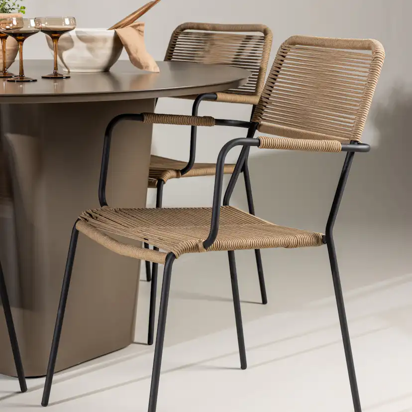 Hagegruppe Venture Home Santa Fe med 4 Lindos Lenestoler