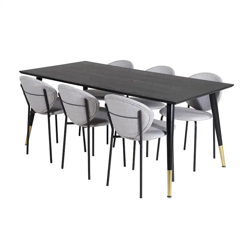 Spisegruppe Venture Home Disa med 6 Valor Stoler