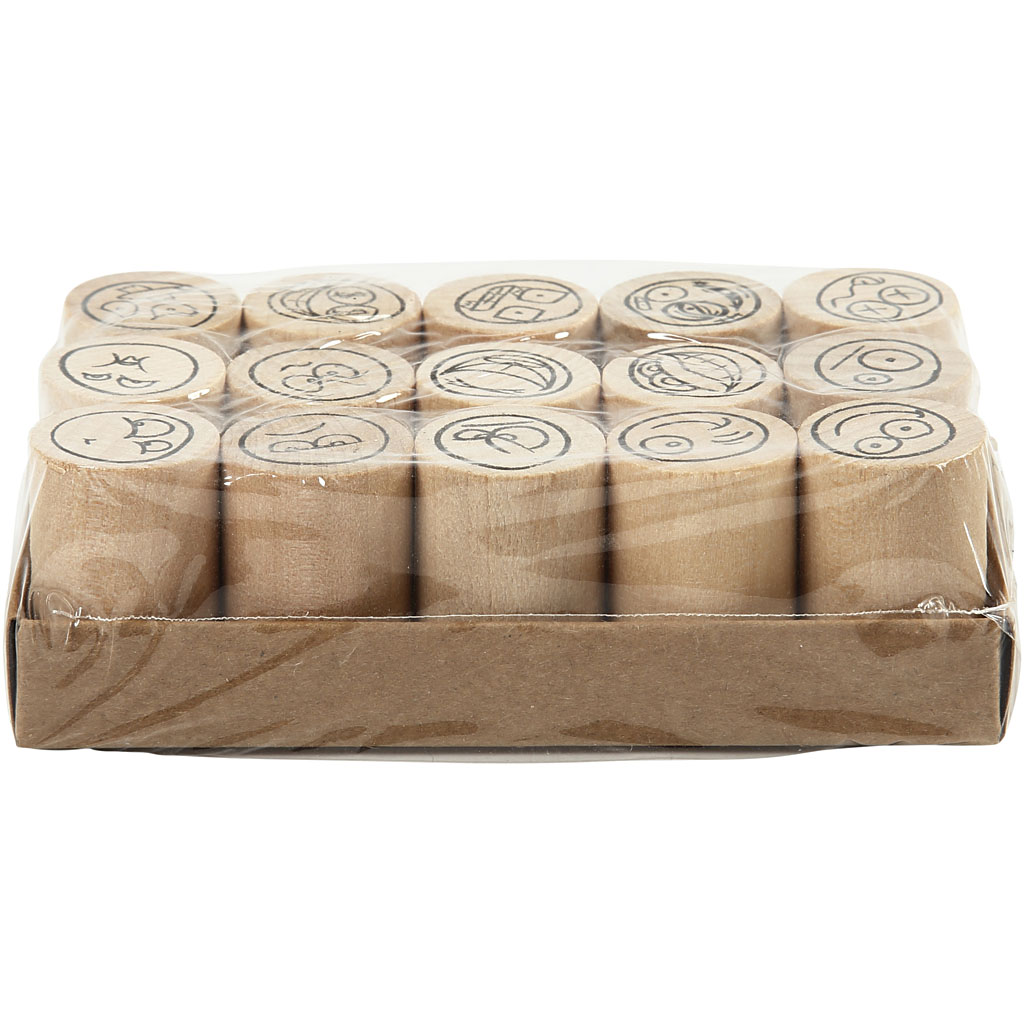 Stempelsett Creativ Company Deco Art Smiley 15-Pk