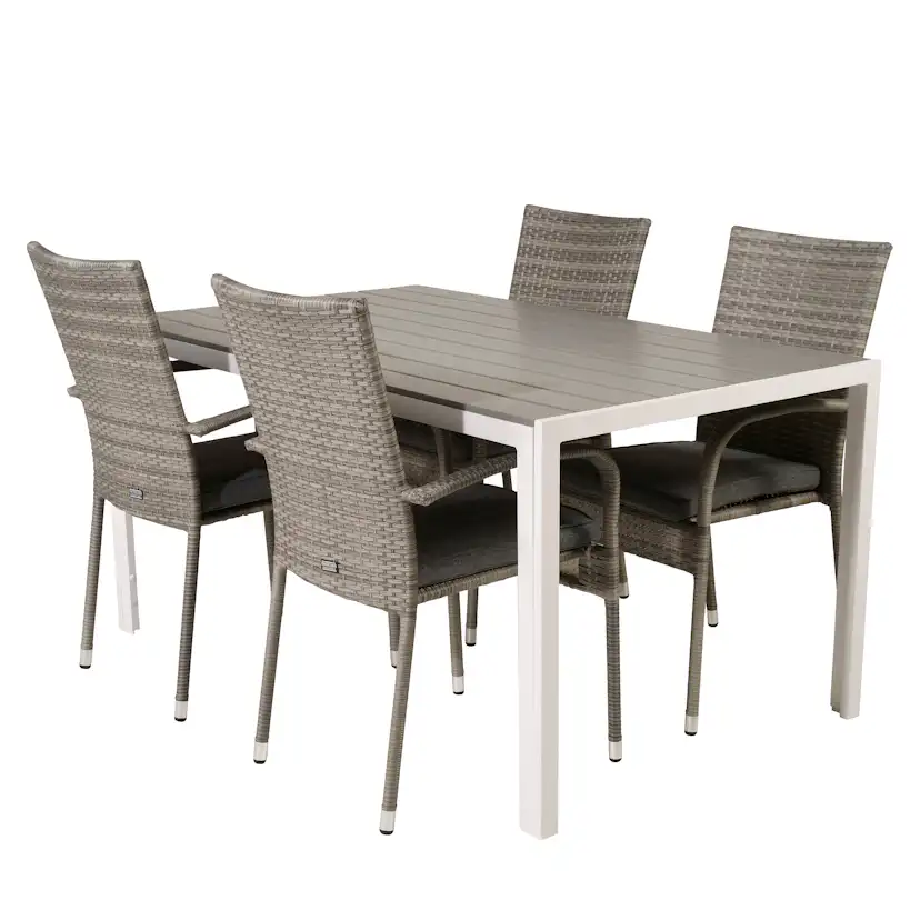 Spisegruppe Venture Home Bront 150 med 4 Asta Stoler