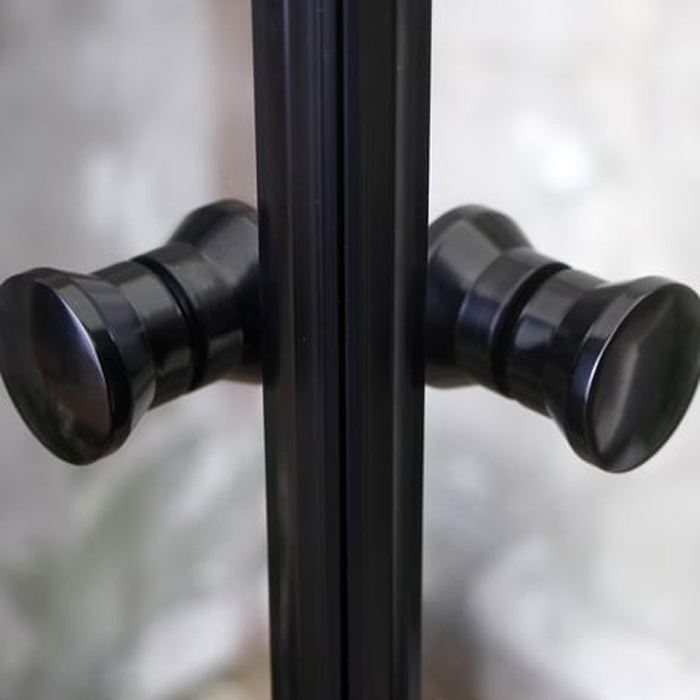 Duschhörn Bathlife Mångsidig Rak Dörr + Rak Dörr Svart