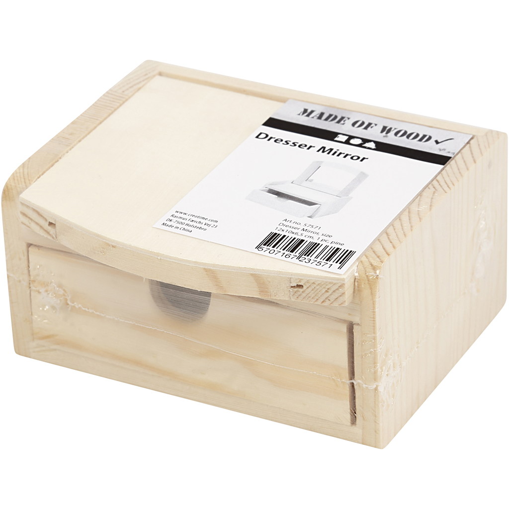 Skuff Creativ Company med Speil Str 12x10x6,5 cm 1 Stk