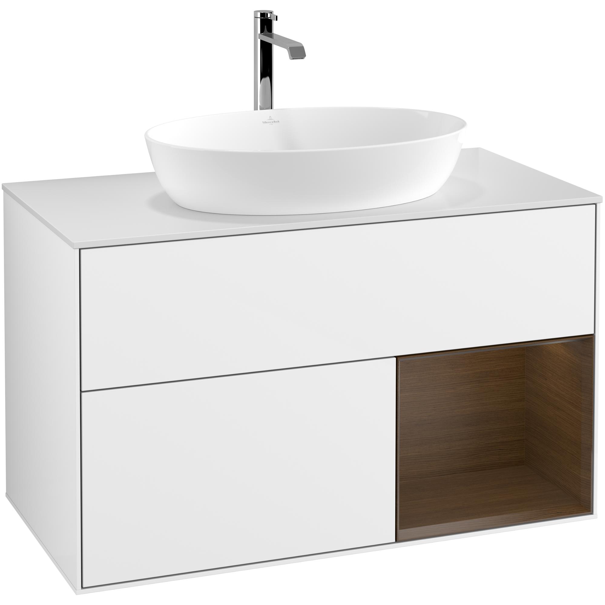 Tvättställsskåp Villeroy & Boch Finion med 2 Lådor Hylla och Bänkskiva för Fristående Tvättställ från Artis & Collaro | badrum - badrumsmobler - tvattstallsskap-och-kommod | KakelKungen