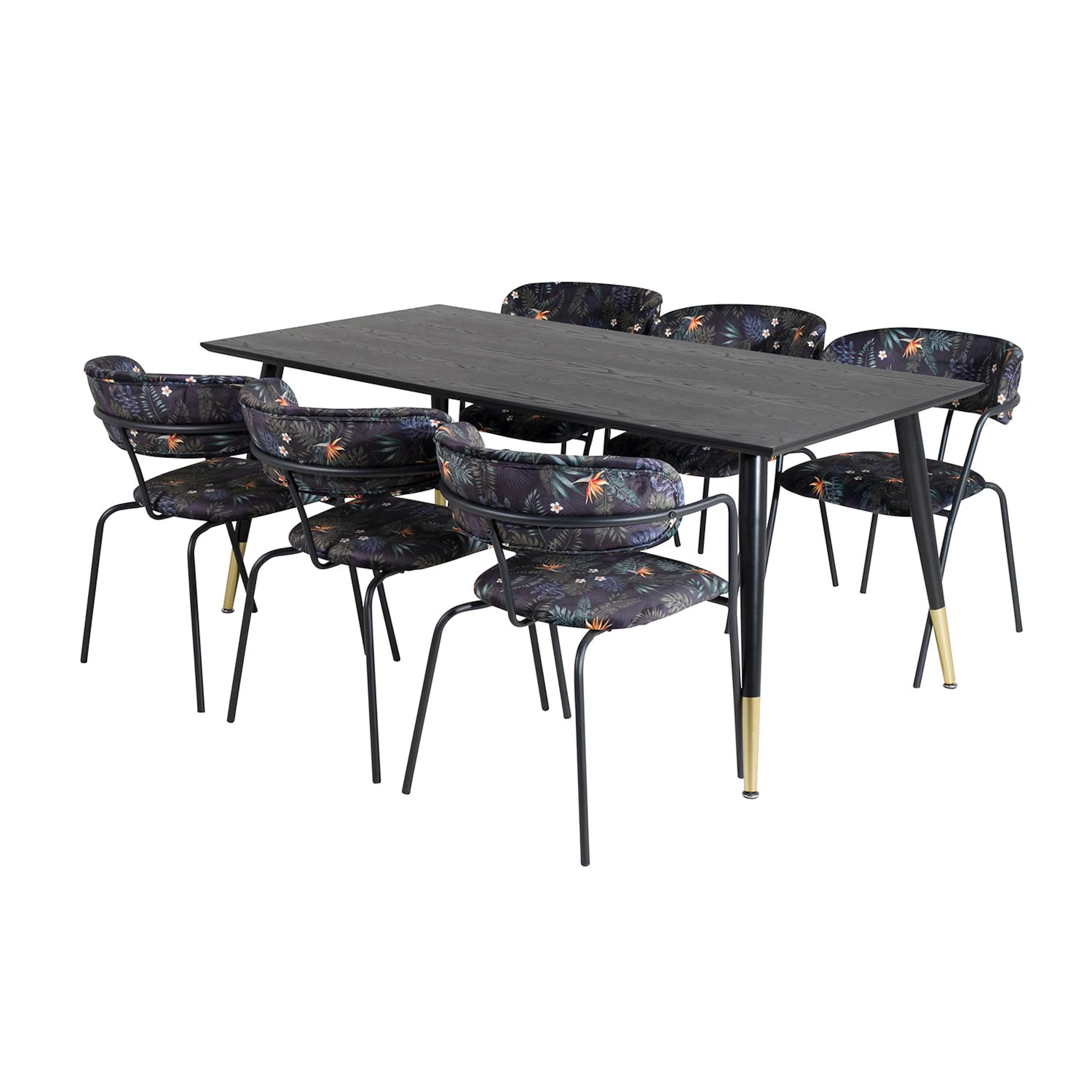 Spisegruppe Venture Home Disa med 6 Aris Stoler Polyester
