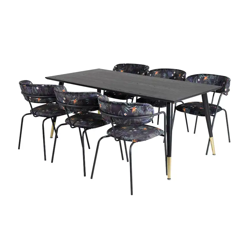 Spisegruppe Venture Home Disa med 6 Aris Stoler Polyester
