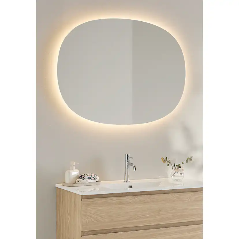 Speil Hafa Ellipse LED 1000x750