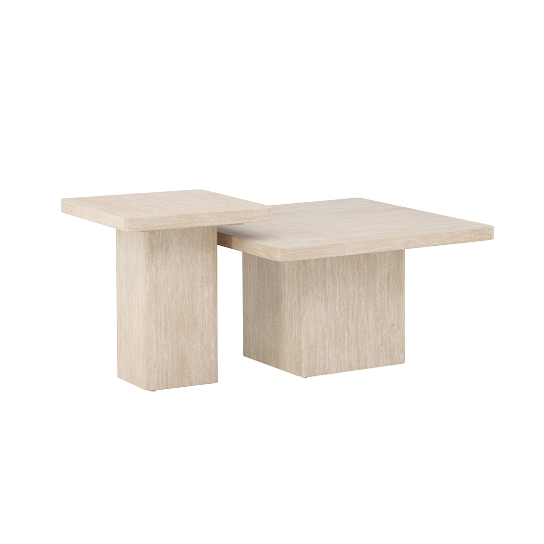 Sofabord Venture Home Qvart Set 80x80x46 cm & 50x50x56 cm