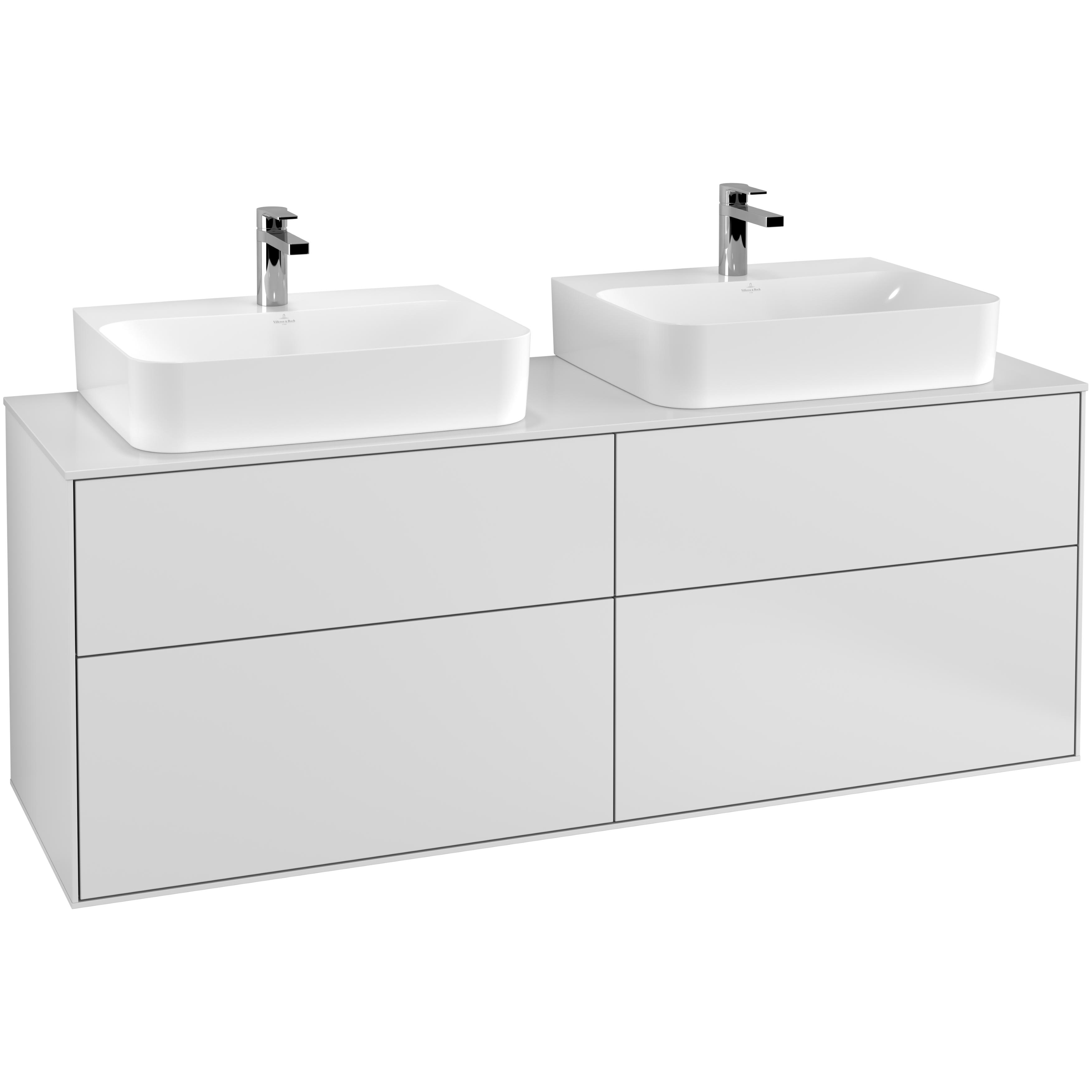 Tvättställsskåp Villeroy & Boch Finion med 4 Lådor och Bänkskiva för Två Tvättställ