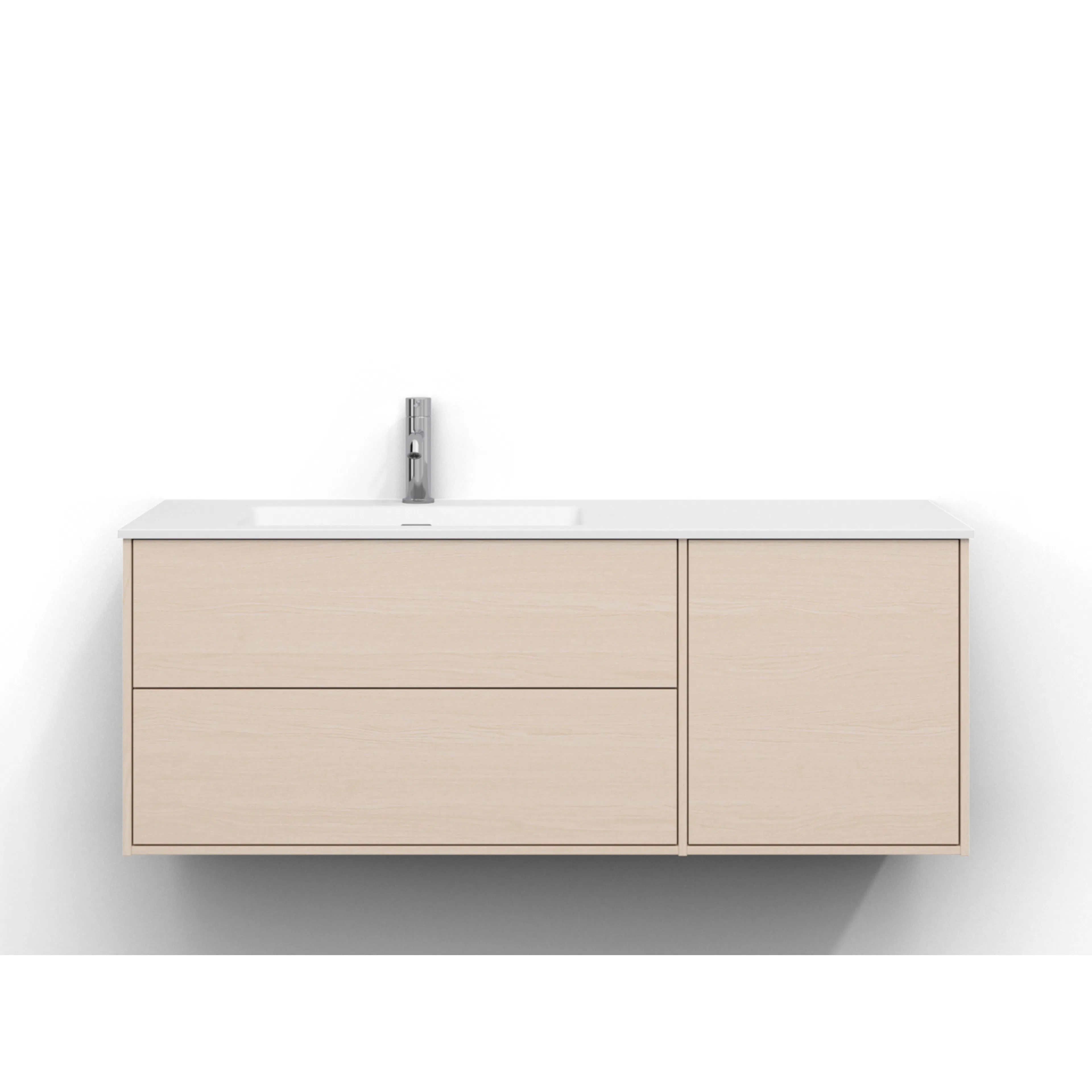 Epos Udel 120V V.Ask 2+1L Pln Vit Ask, Front: Plan, Placering: Vänster