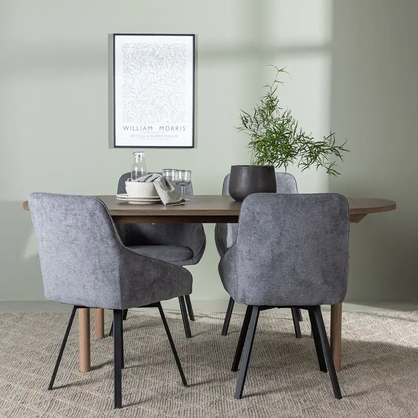 Spisegruppe Venture Home Andy med 4 stk Rosie Stoler