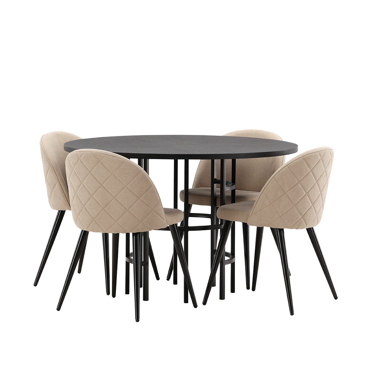 Spisegruppe Venture Home Copenhagen med 4 Velvet Stitches Stoler