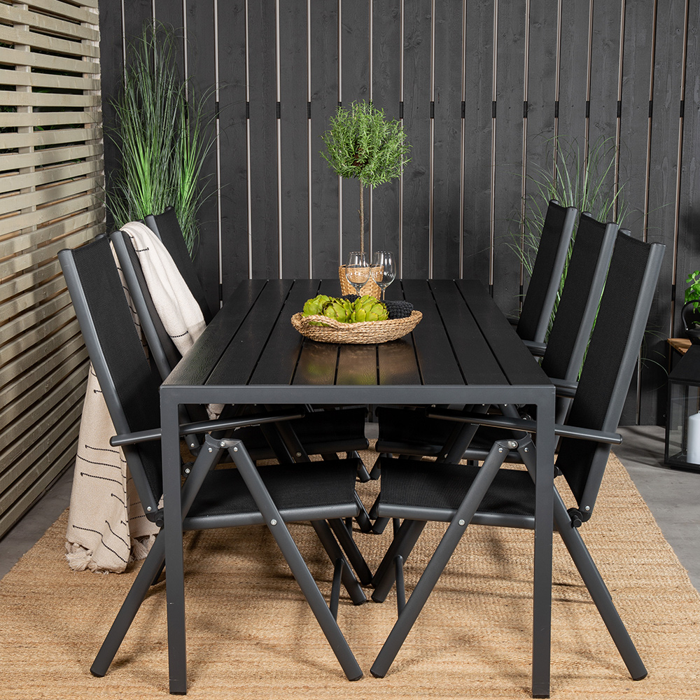 Spisegruppe Venture Home Bront 205 med 6 Bront Spisestoler