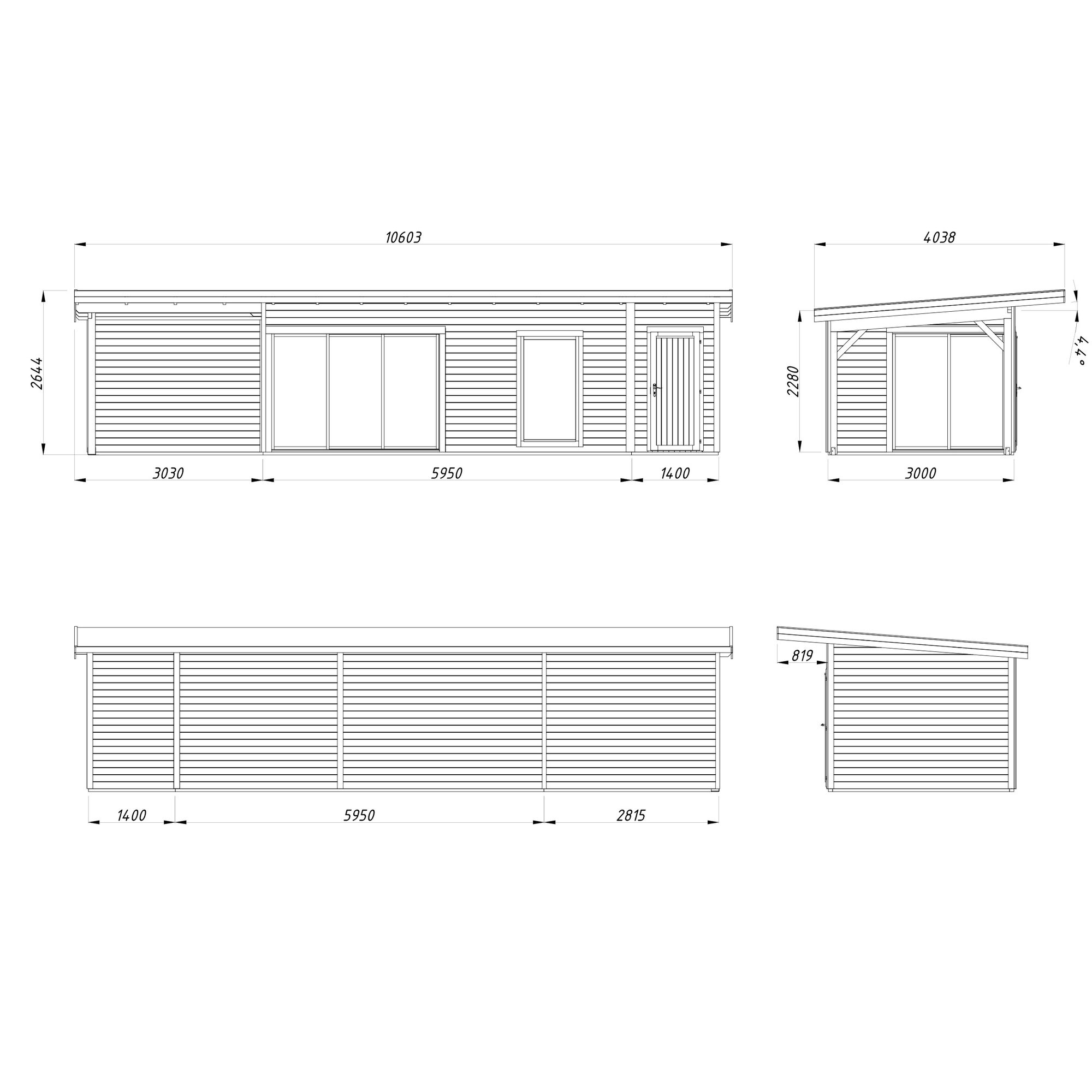 Hagestue Palmako Andrea 30,4 m² Slide Plus (inv. 21,1+7,9 m²)