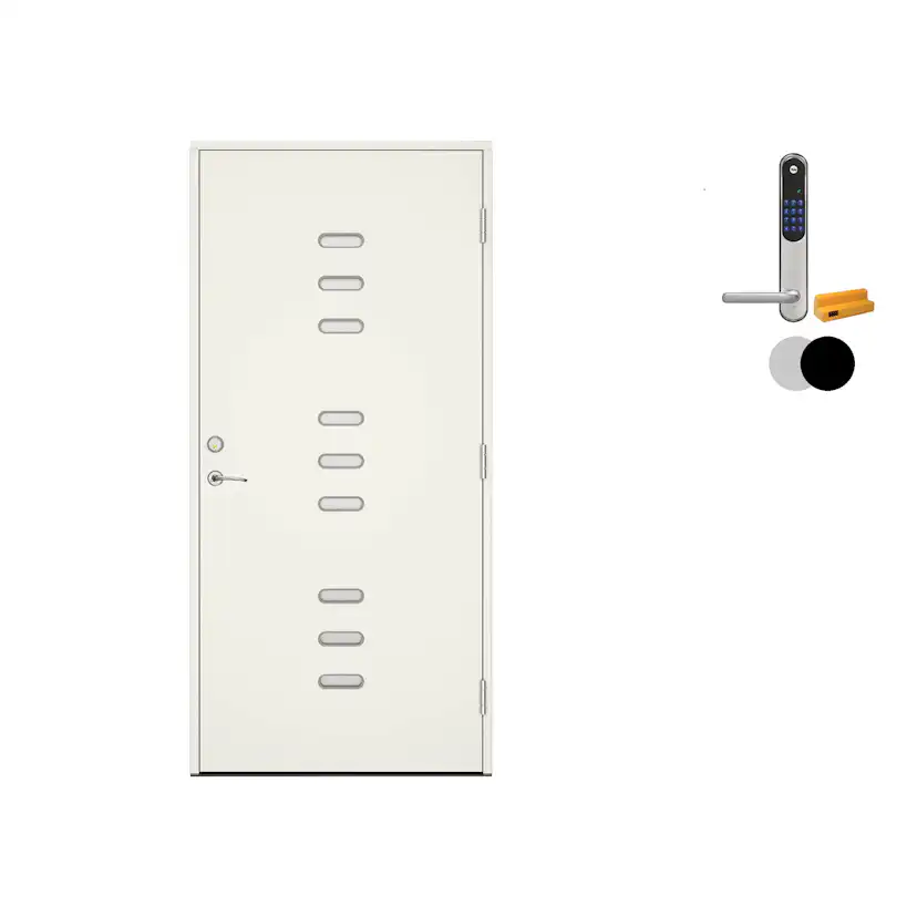 Ytterdør Swedoor Advance-Line Statement Glint med Yale Entrus