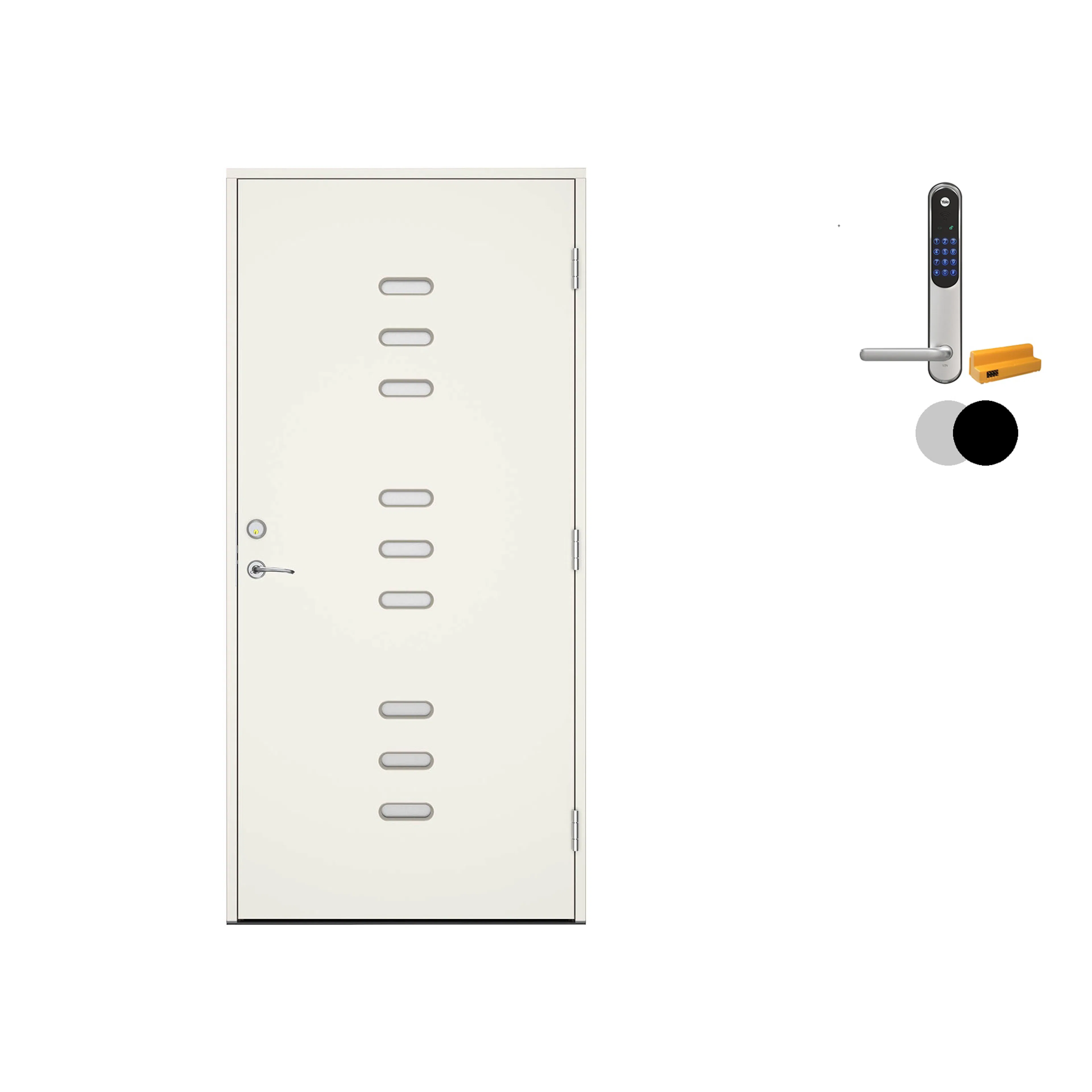 Ytterdør Swedoor Advance-Line Statement Glint med Yale Doorman Classic Home