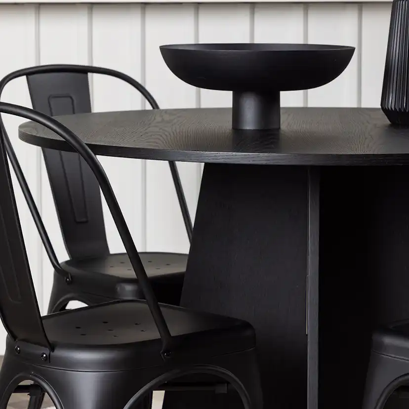 Spisegruppe Venture Home Bootcut Ø110 cm med 4 Tempe Stoler