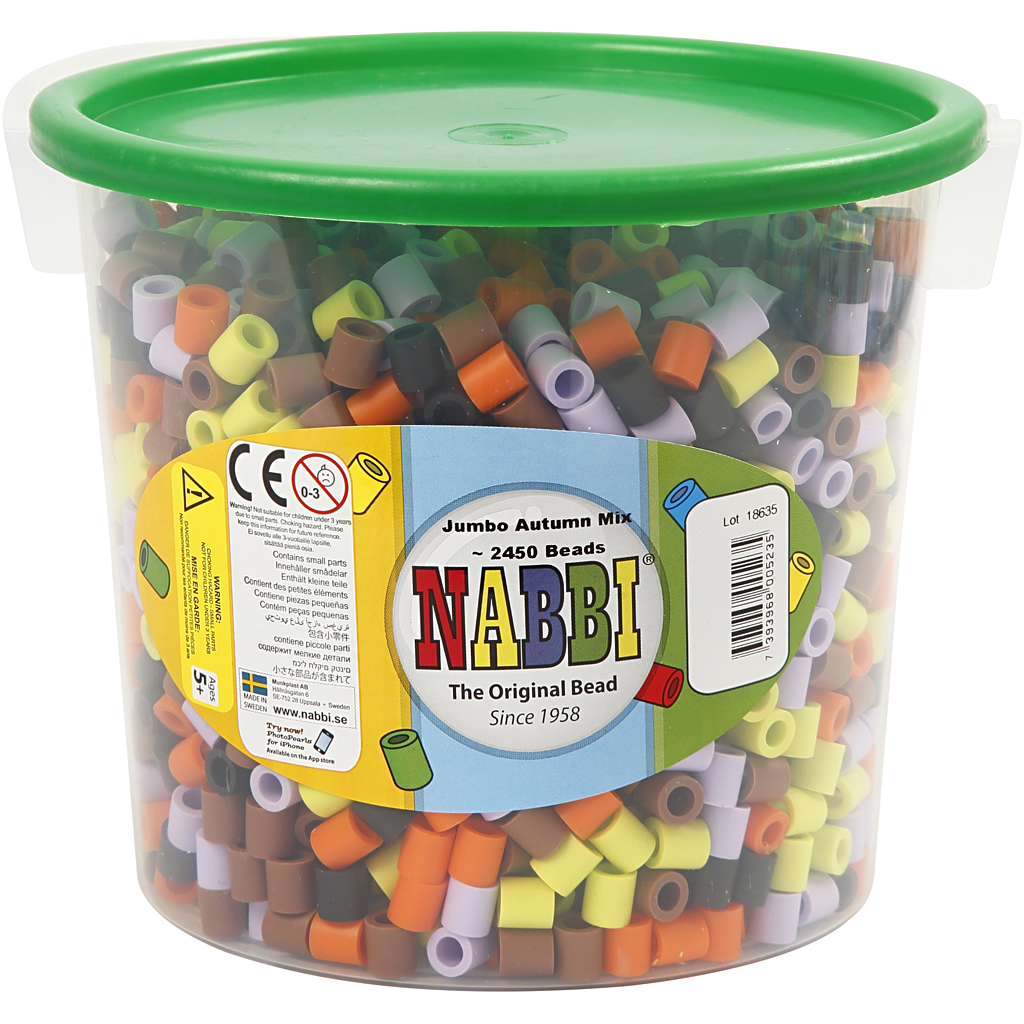 Rørperler Creativ Company Str 10x10 mm Hullstr 5,5 mm Jumbo 1 Pk