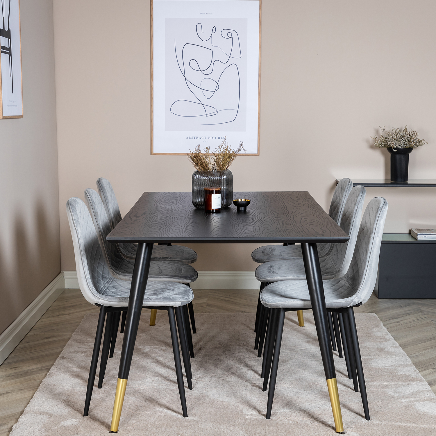 Spisegruppe Venture Home Dipp med 6 Polar Stitches Stoler