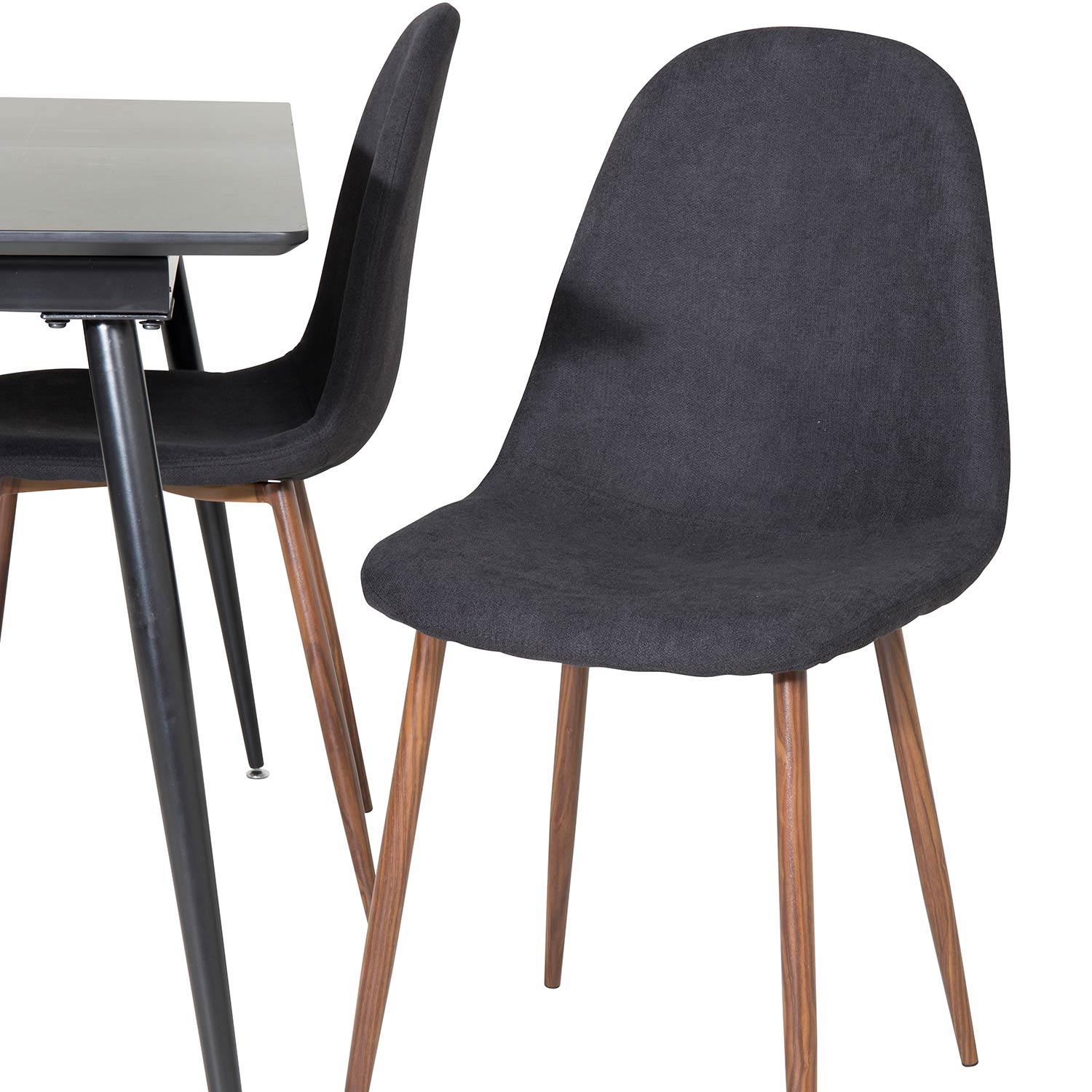 Spisegruppe Venture Home Silvia med Innleggsplate og 4 Pobbie Stoler
