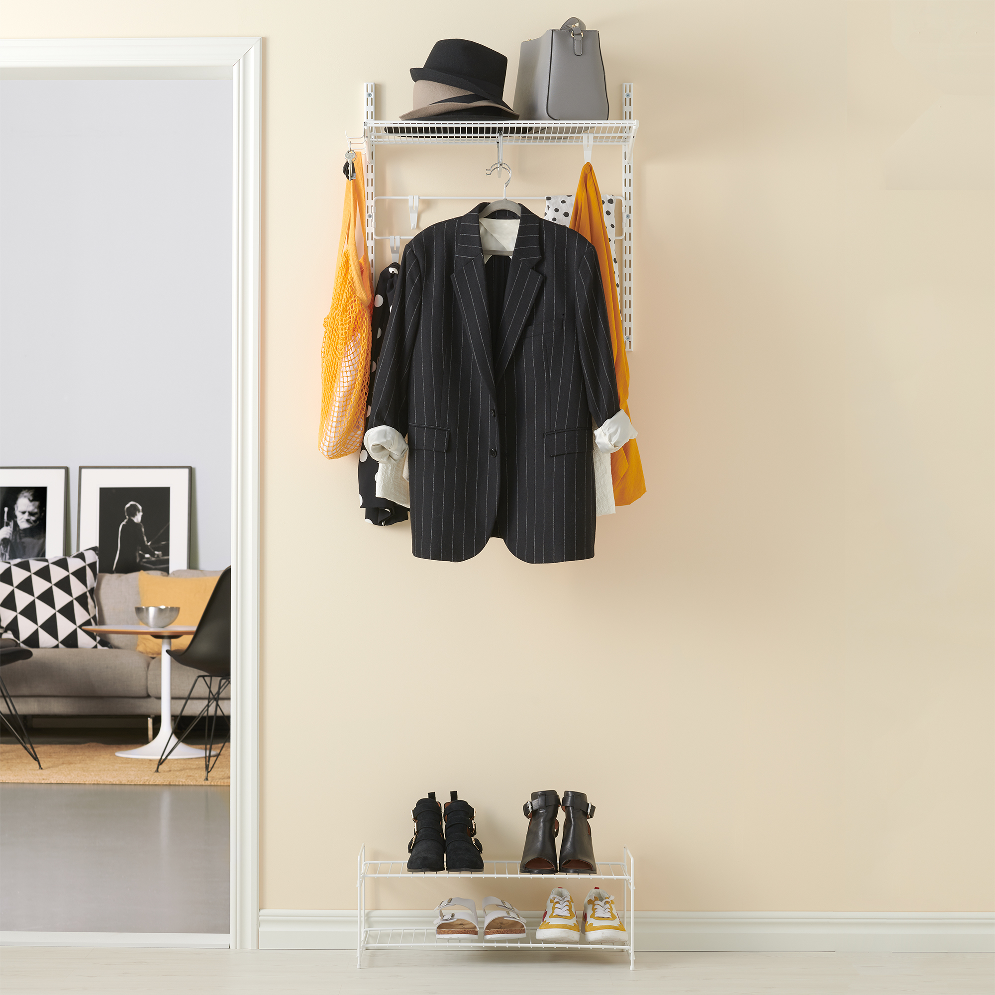 Skohylle Elfa Hvit Gulv