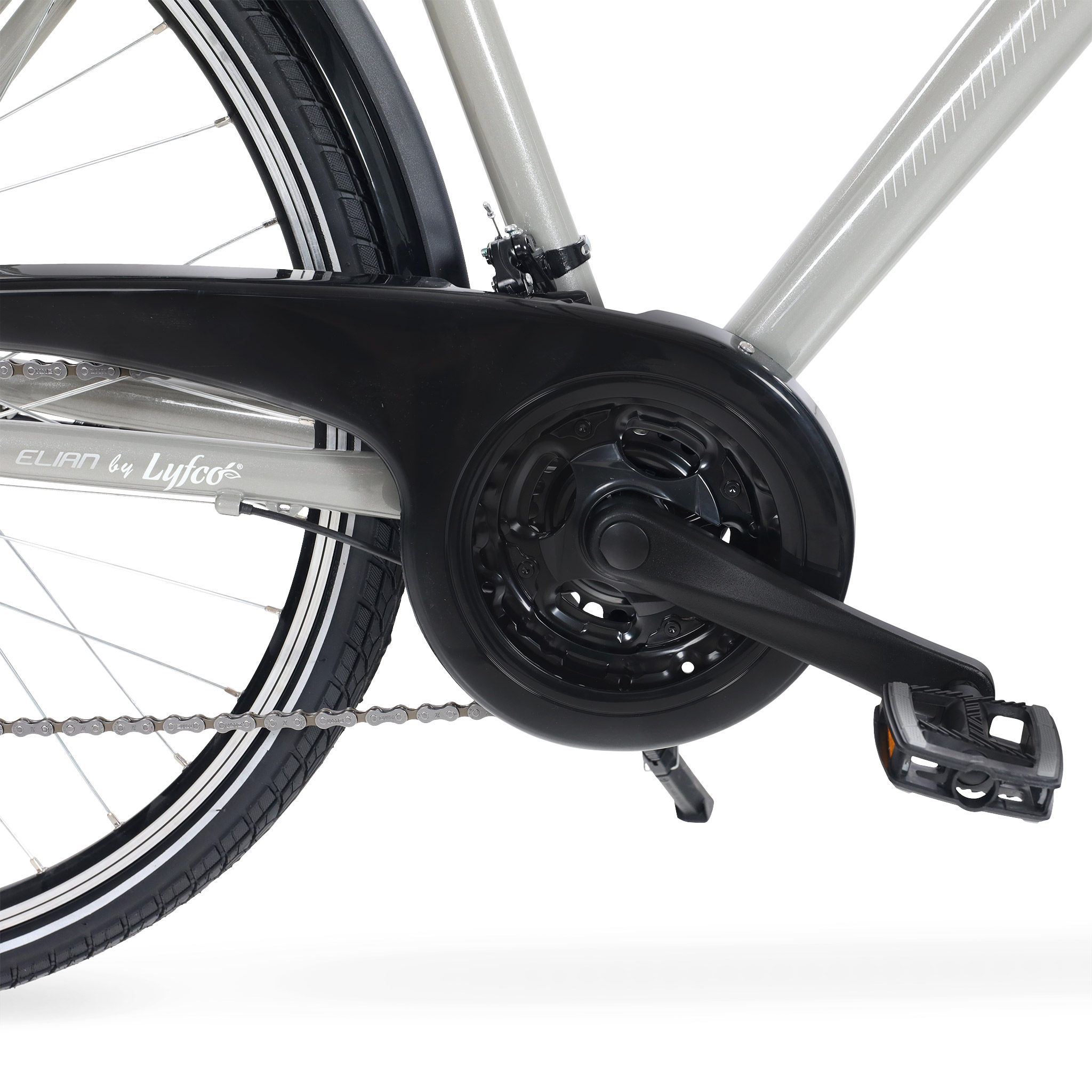 Elsykkel Lyfco Herre 28" - Elian 10,4 Ah Sølv