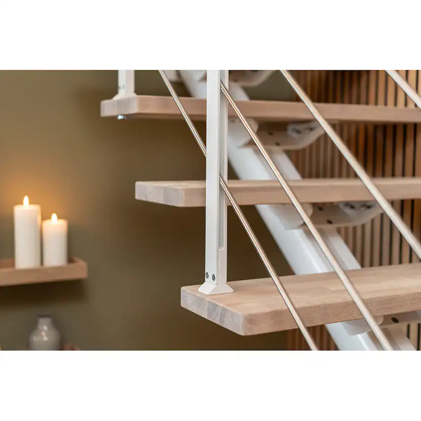 Plassbesparende Trapp Dolle Sydney Eik Hvitoljet 1/4 Design