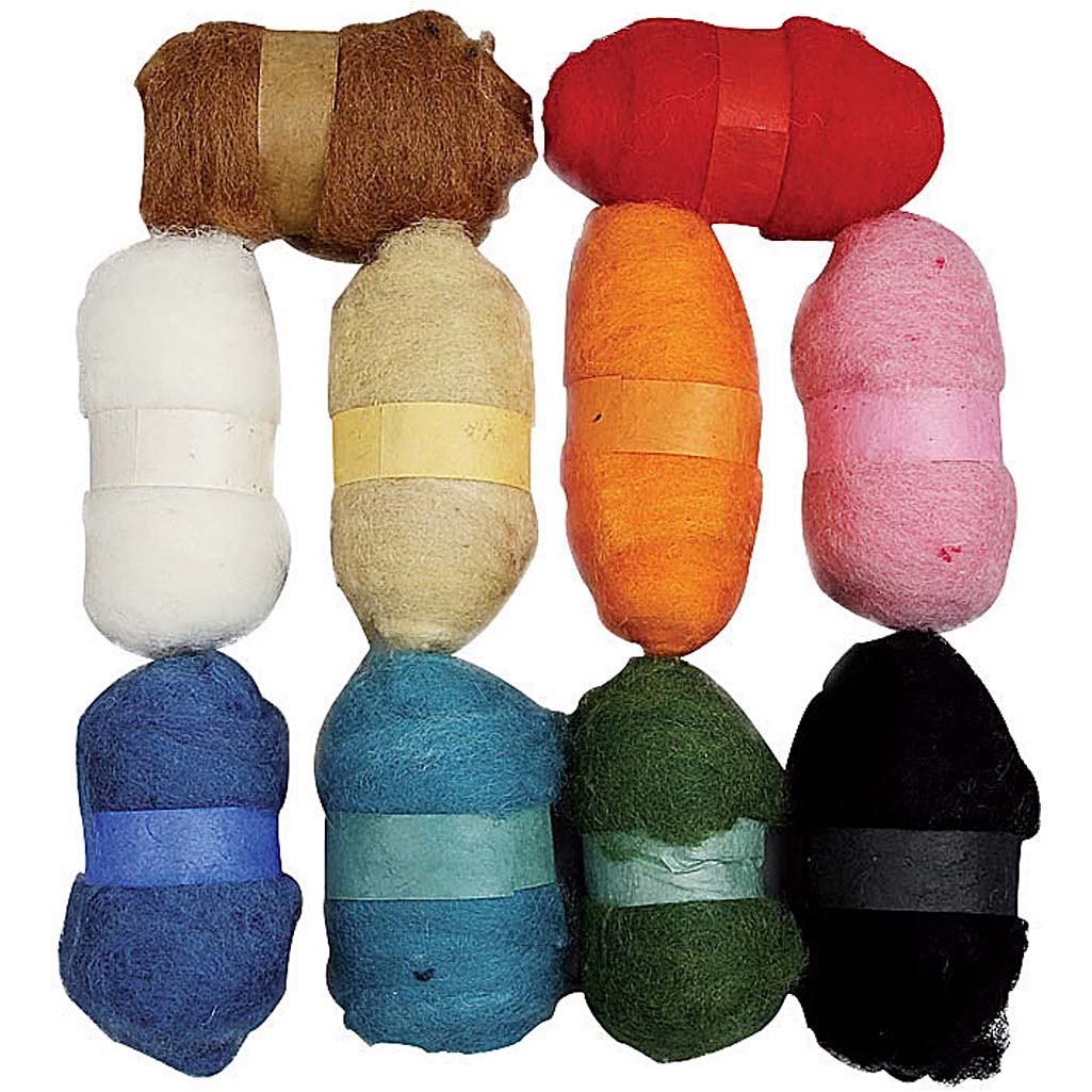 Kardet Ull Creativ Company Ass Farger 10x25 g/1 Pk