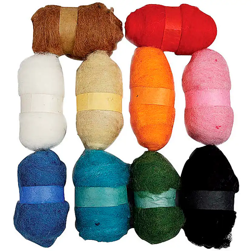 Kardet Ull Creativ Company Ass Farger 10x25 g/1 Pk