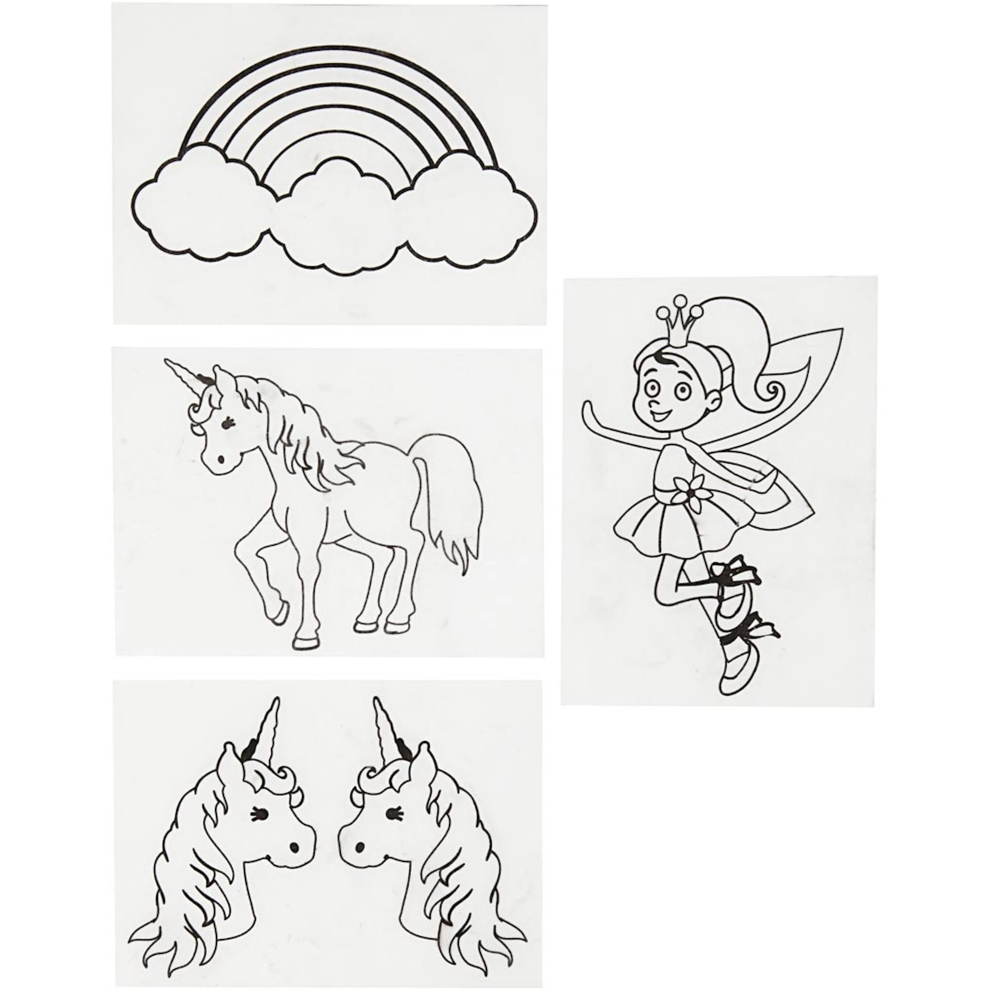 Krympeplast Creativ Company Enhjørning 10,5x14,5 cm 4 ark/ Pk