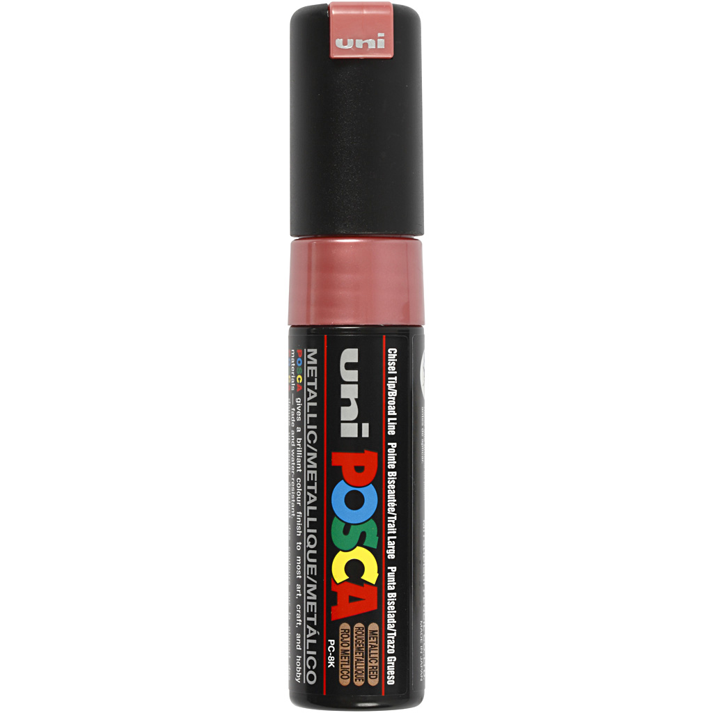 Posca Marker , metallröd, nr. PC-8K, spets 8 mm, 1 st. MetallicRød
