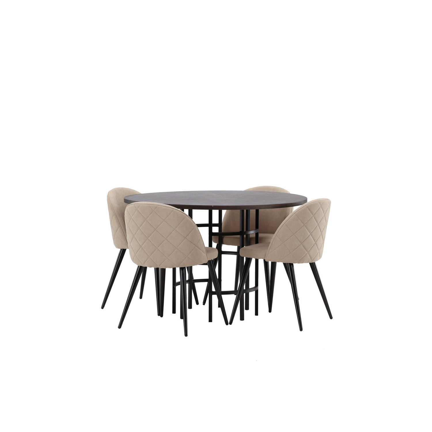Spisegruppe Venture Home Copenhagen med 4 Velvet Stitches Stoler