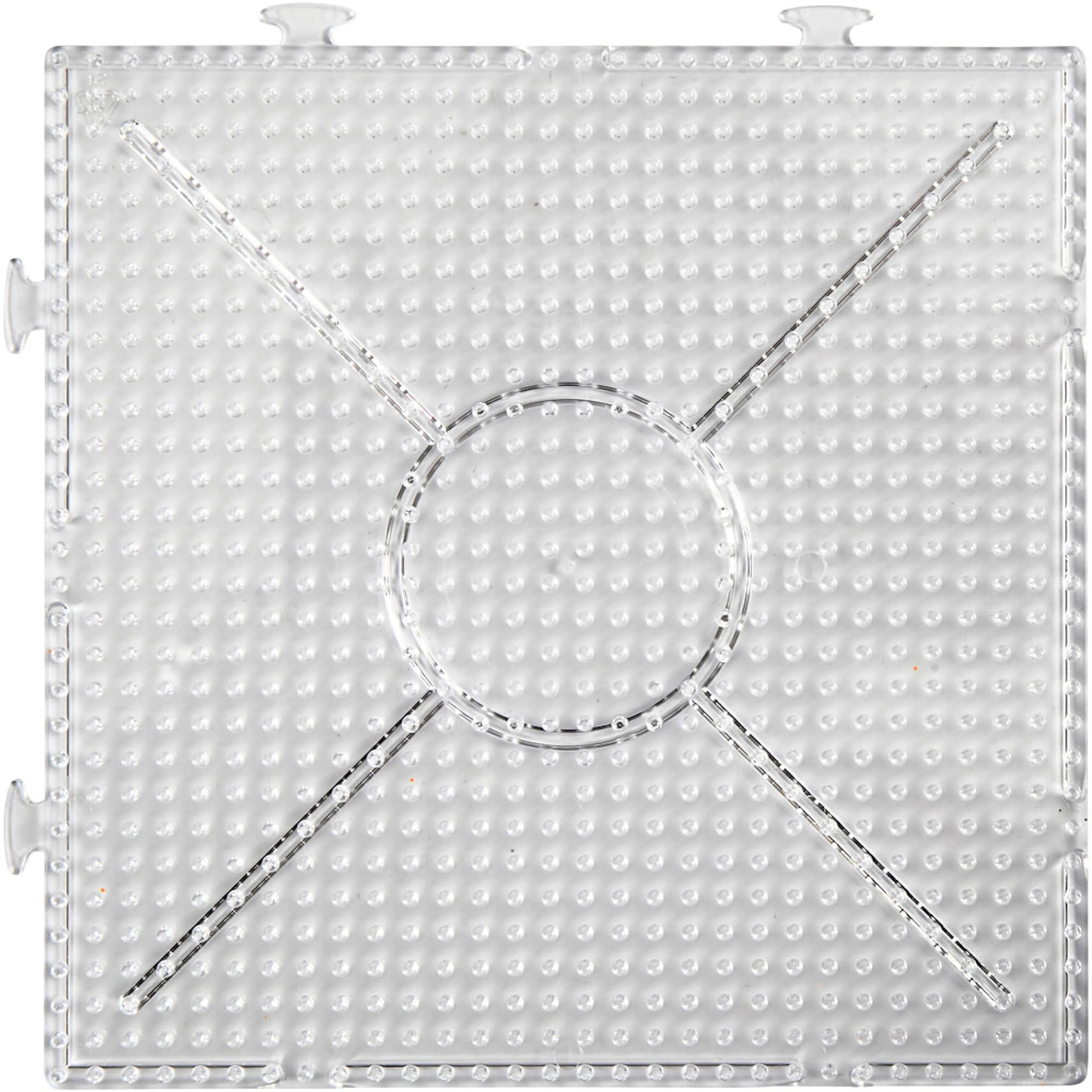 Perleplate Creativ Company Transparent Stor Samlekvadrat Kvadrat Str 15x15 cm 2 Stk/1 Pk