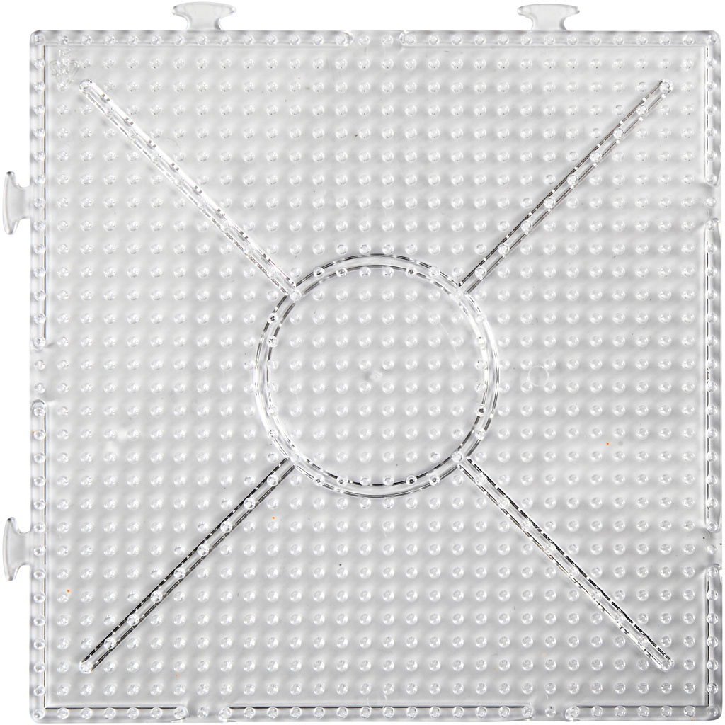 Perleplate Creativ Company Transparent Stor Samlekvadrat Kvadrat Str 15x15 cm 2 Stk/1 Pk