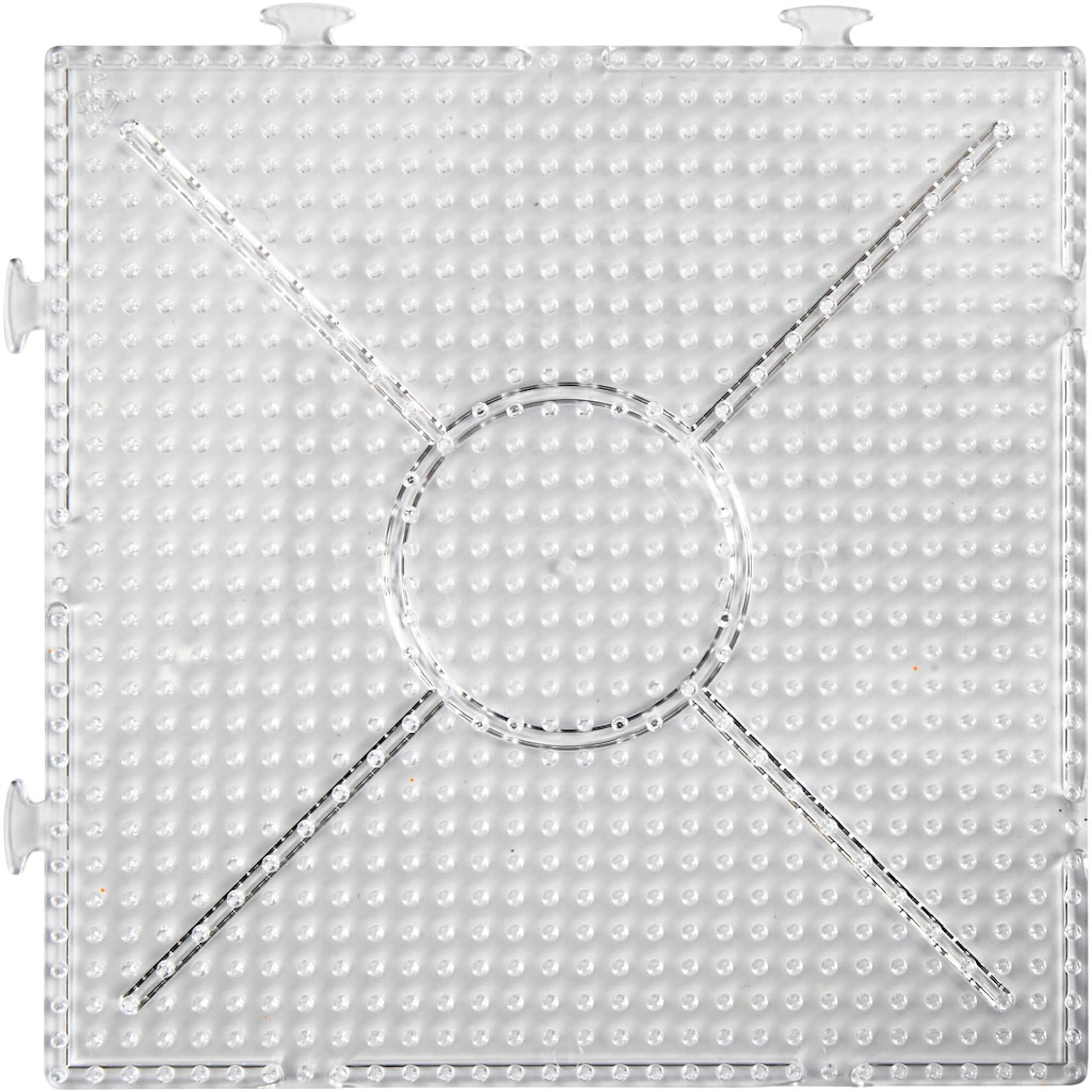 Perleplate Creativ Company Transparent Stor Samlekvadrat Kvadrat Str 15x15 cm 2 Stk/1 Pk