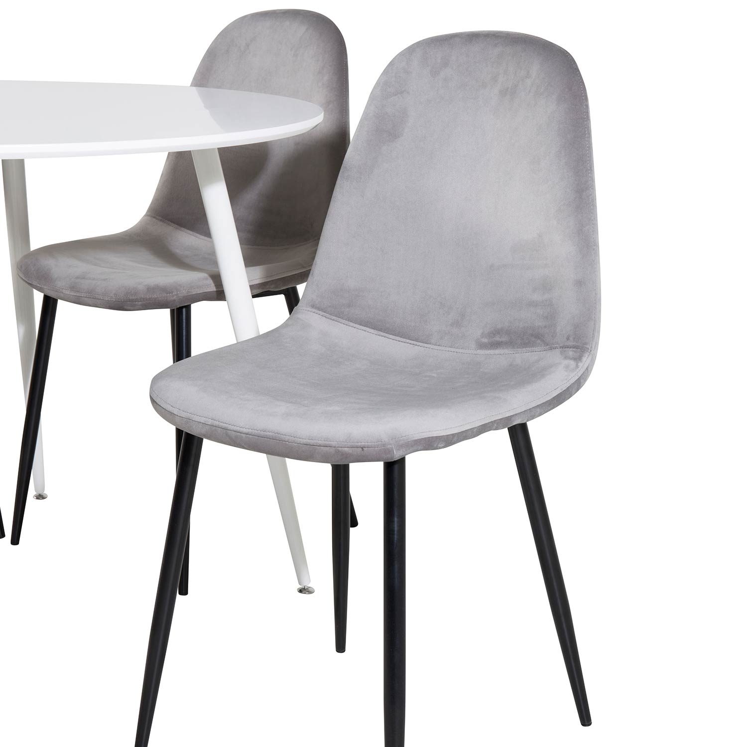 Spisegruppe Venture Home Plake med 4 Pobbie Stoler Fløyel Rundt