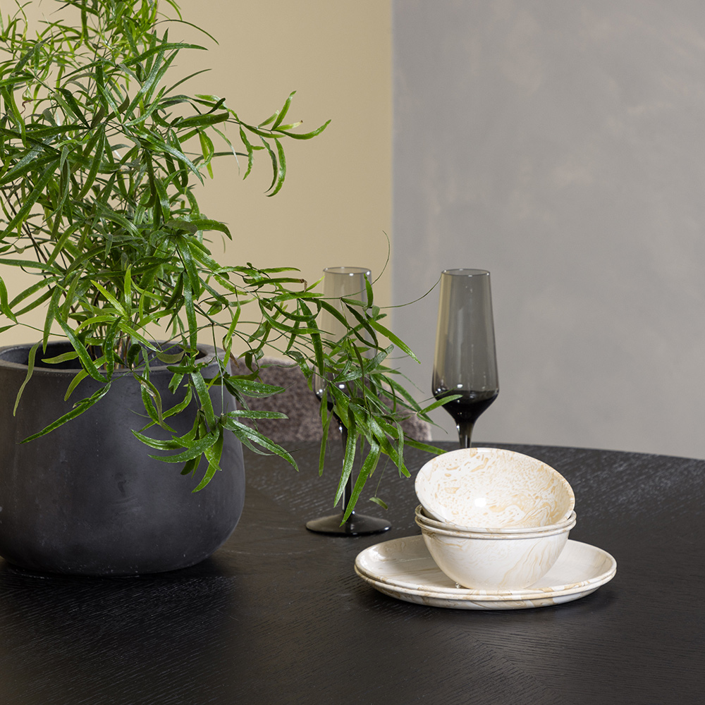 Spisegruppe Venture Home Copenhagen Ø 115 cm med 4 Modesto Stoler
