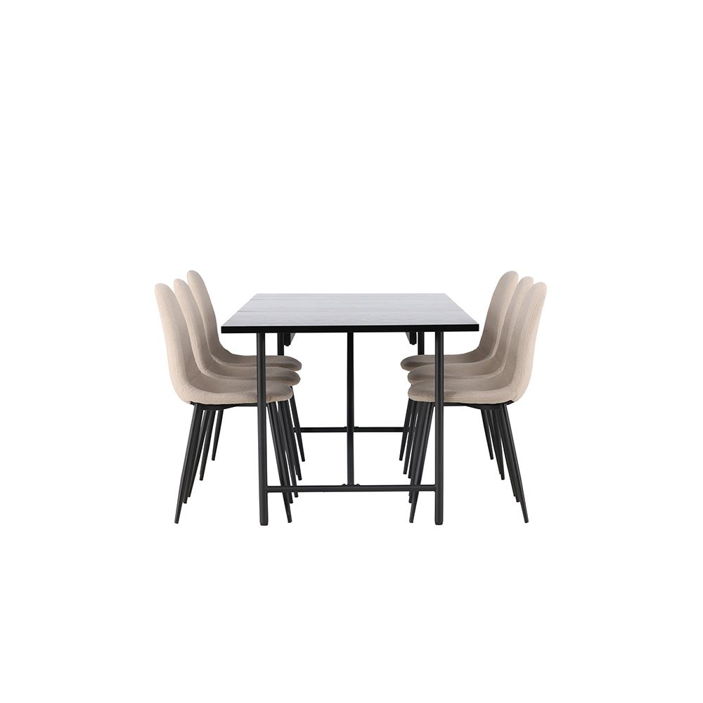 Spisegruppe Venture Home Astrid med 6 Polar Stoler