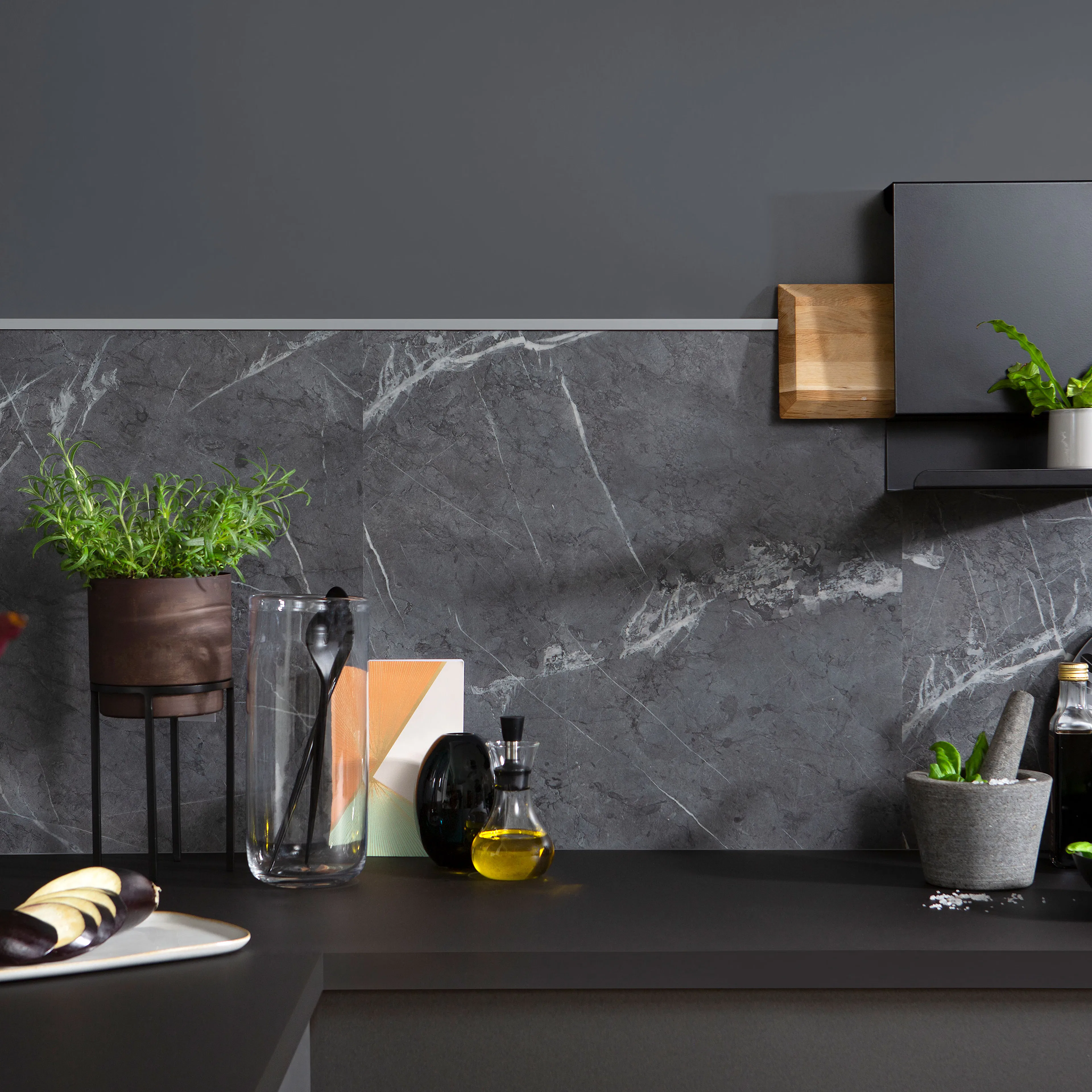 Kjøkkenplate Fibo Black Marble 2272-K00 S