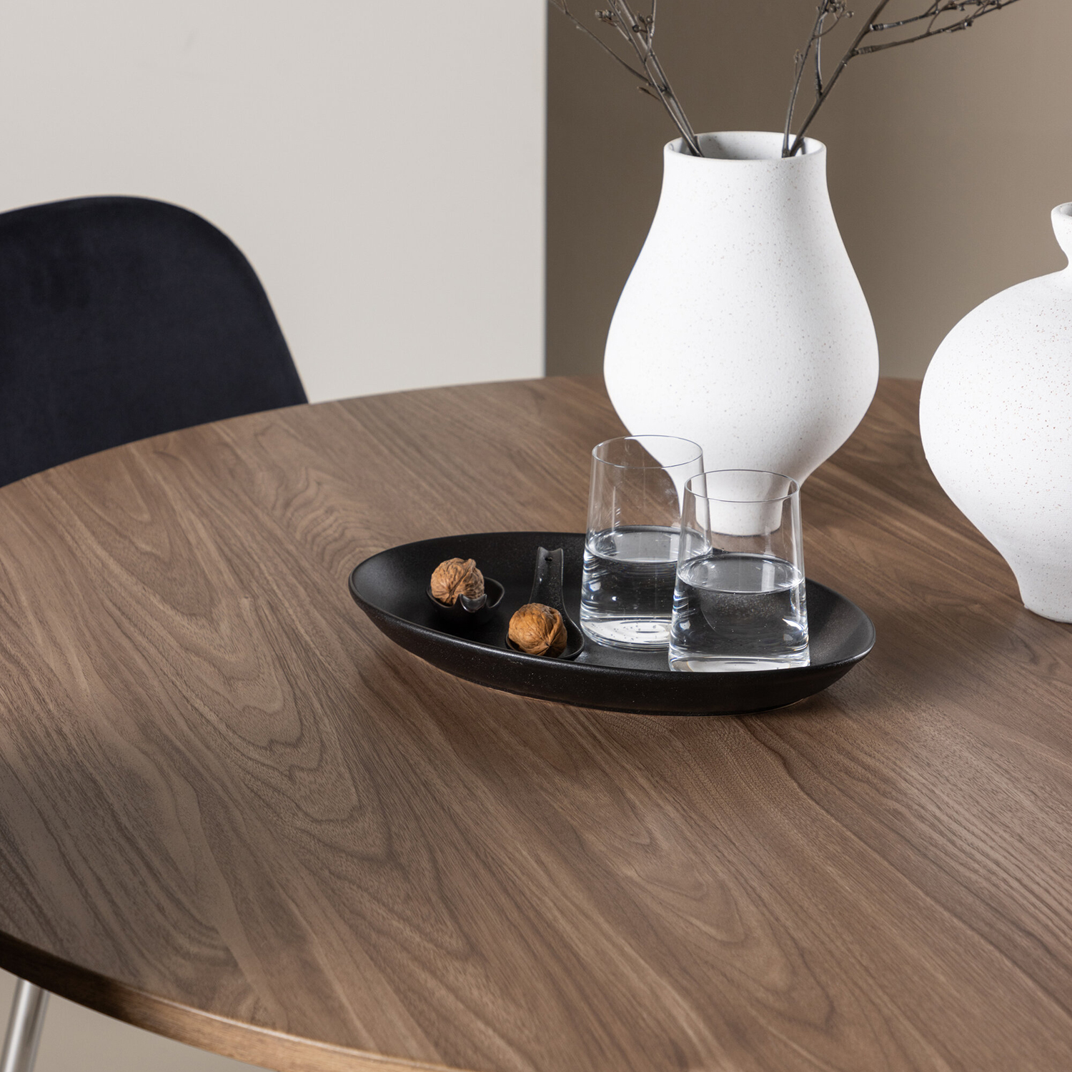 Spisegruppe Venture Home Olivia Ø110 med 4 stk Polar Stoler Fløyel