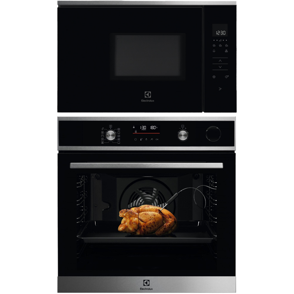 Ovn- og Mikrobølgepakke Electrolux COP840X + KMFE172TEX med SteamCrisp, Pyrolyse og Wifi