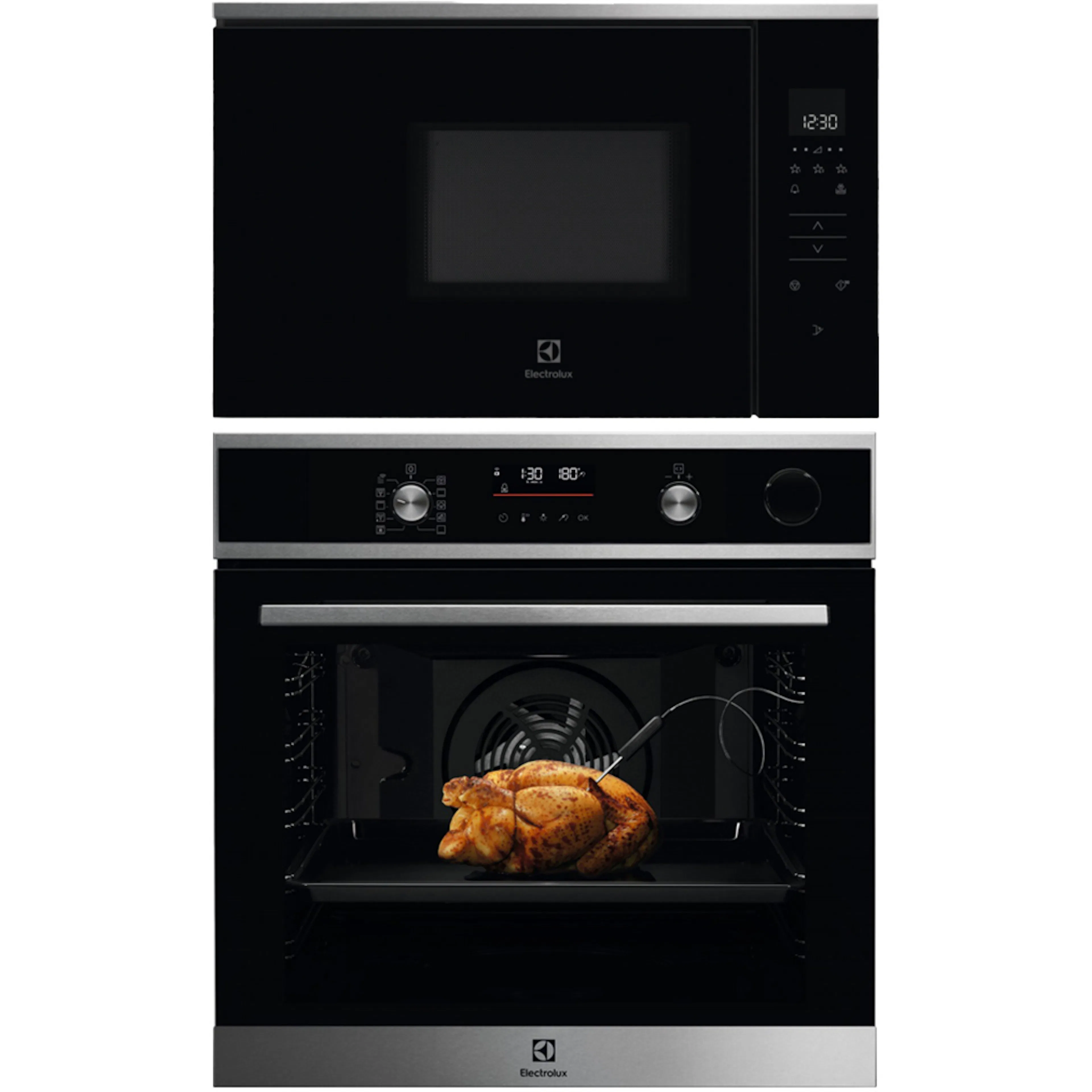 Ovn- og Mikrobølgepakke Electrolux COP840X + KMFE172TEX med SteamCrisp, Pyrolyse og Wifi