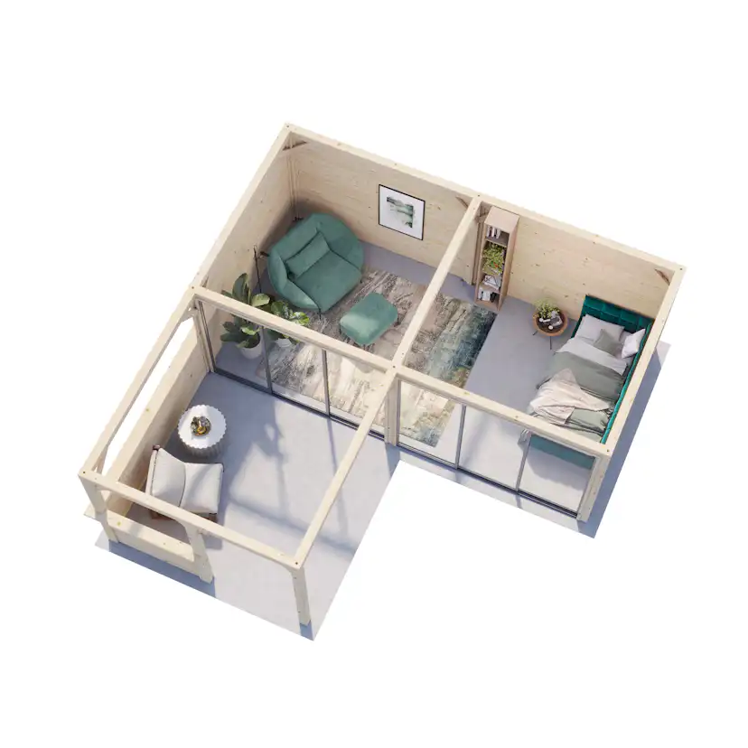 Hagestue Palmako Lenna 24,9 m2 Set 422 Slide