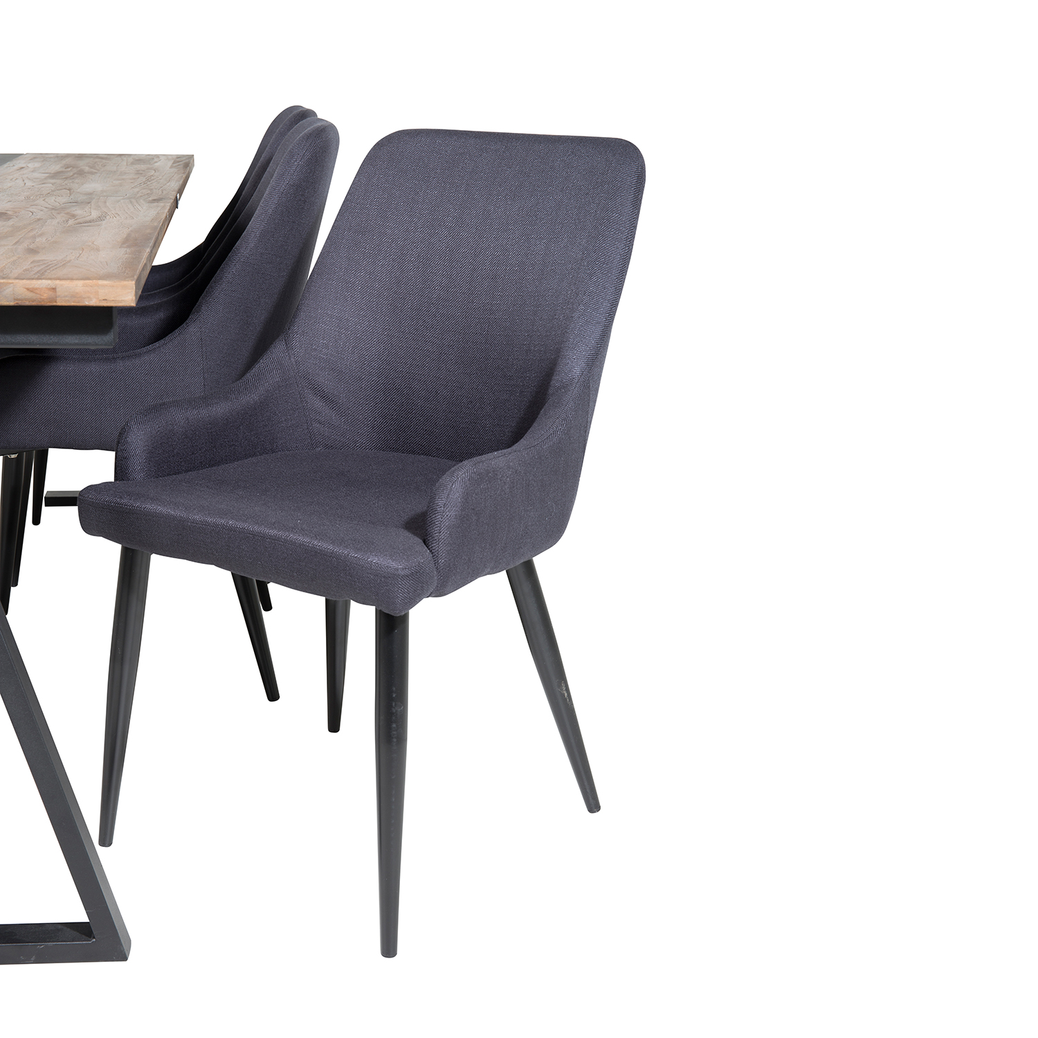 Spisegruppe Venture Home Jane med 6 Plake Stoler Mörk Teak