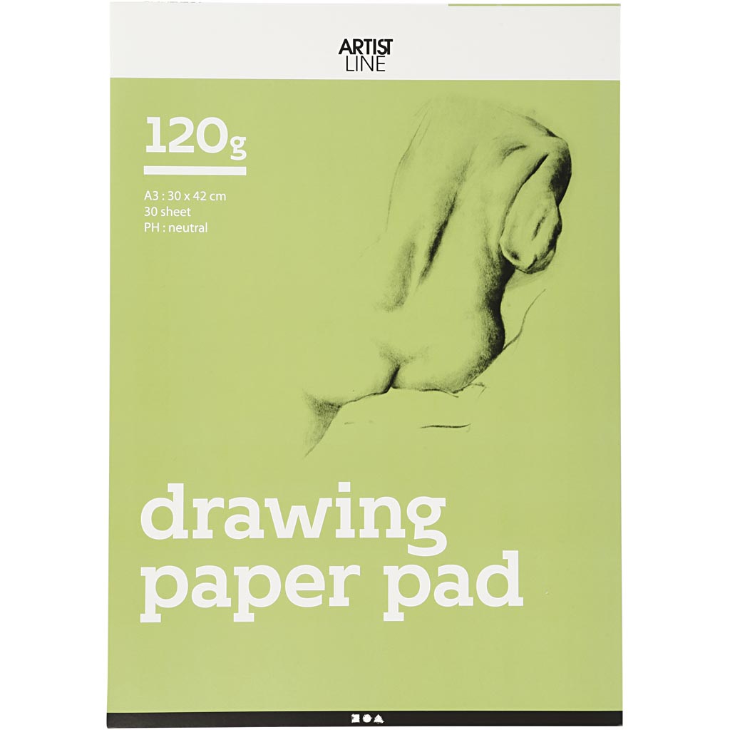 Tegneblokk Creativ Company A3 297x420 mm 120 g Hvit 30 Ark/1 Pk