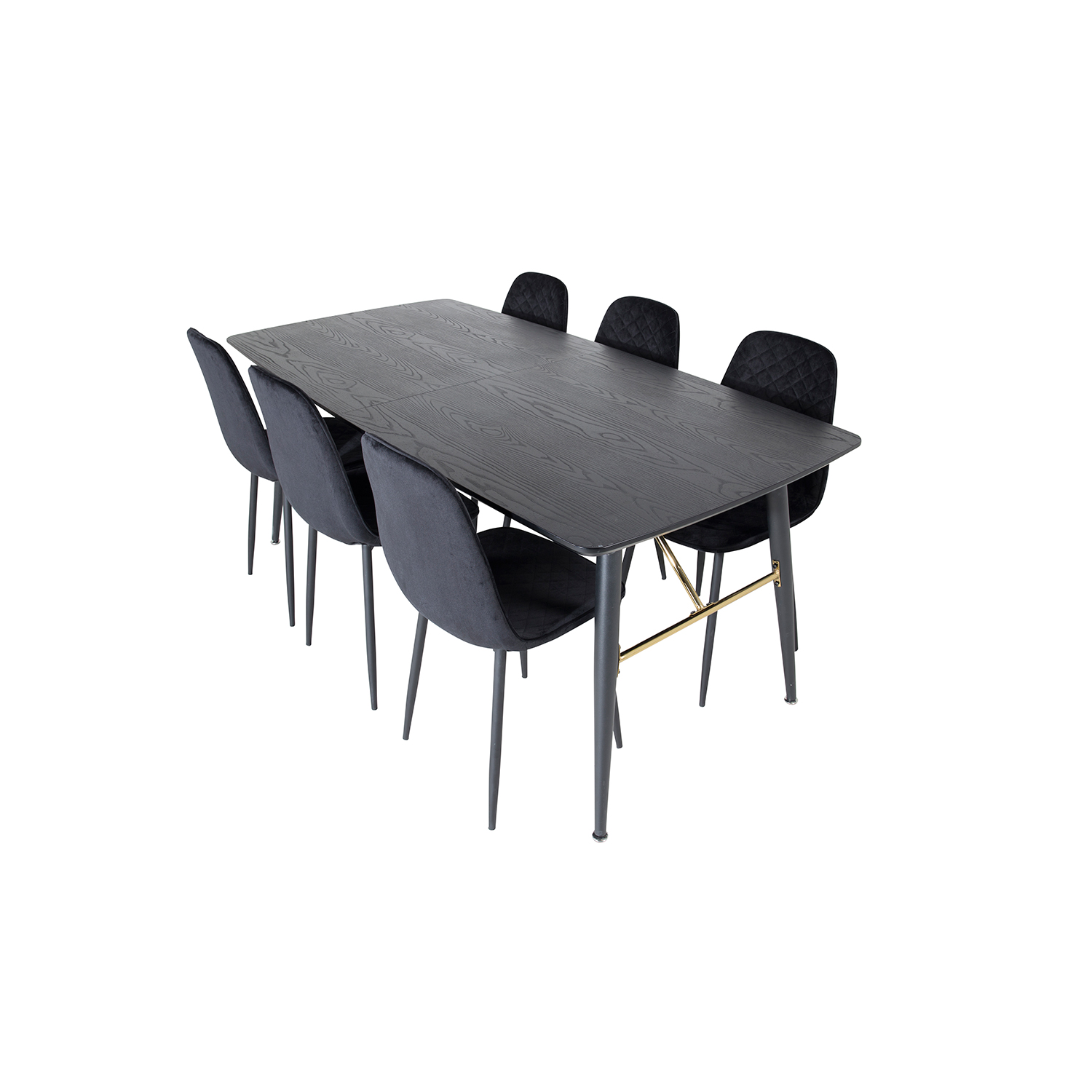 Spisegruppe Venture Home Gold med 6 Polar Stoler