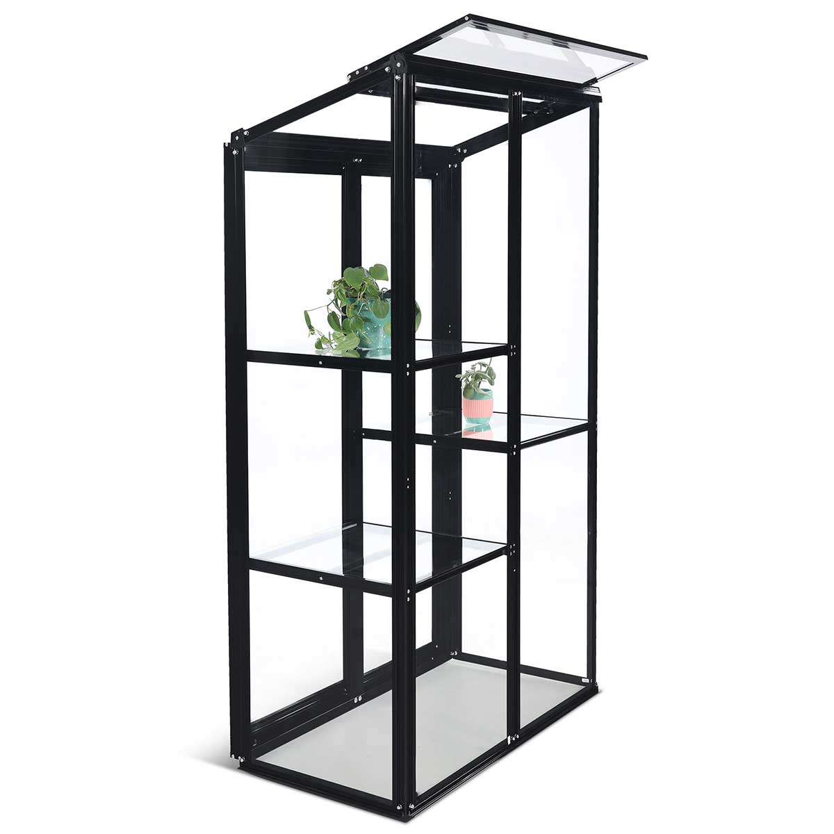 Drivhus Metalcraft 91x51x157 cm Sort Rektangulær