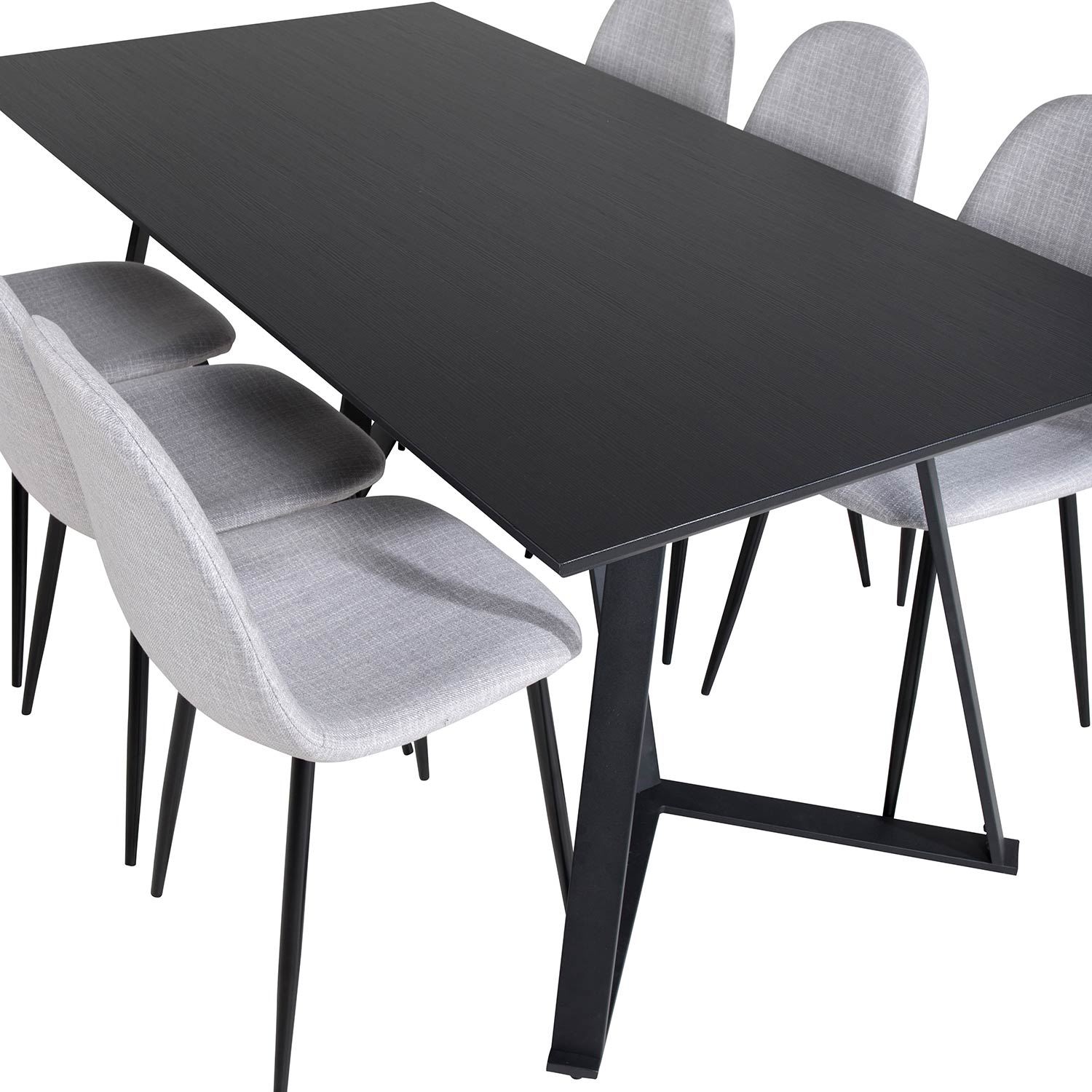 Spisegruppe Venture Home Madde med 6 Pobbie Stoler Polyester