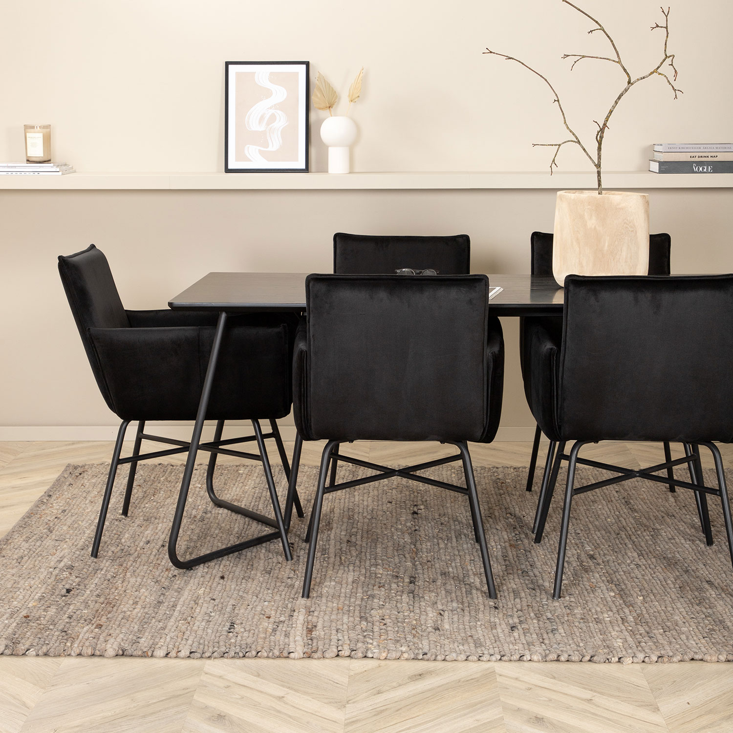 Spisegruppe Venture Home Peggy med 6 Petra Stoler