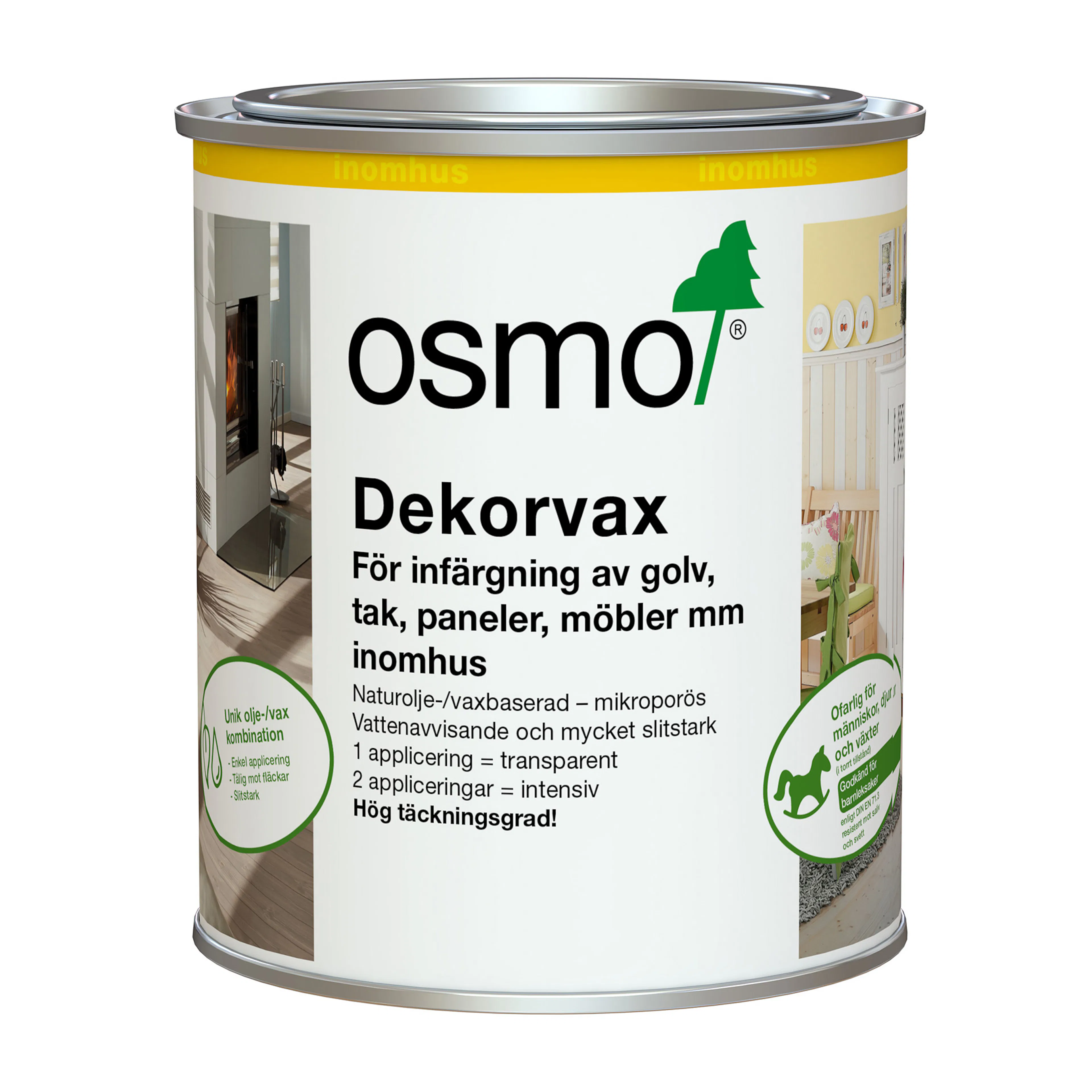 OSMO 3119 Dekorvax Transparent Sidengrå 0,75 liter 0,75 liter